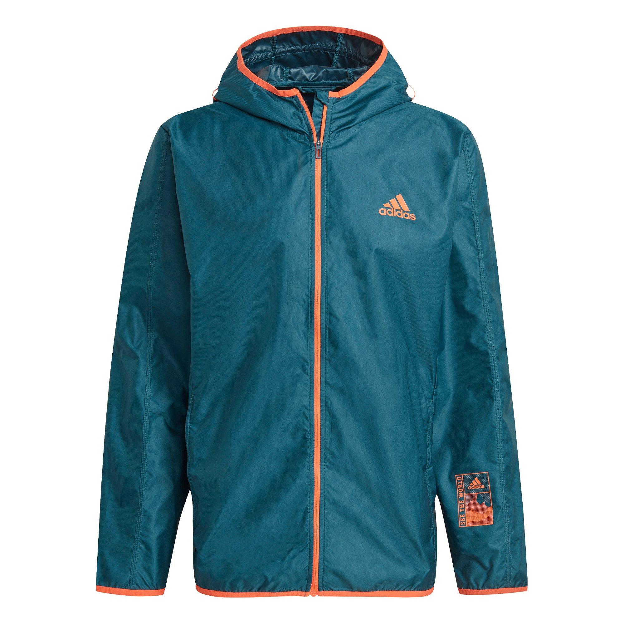 adidas windbreaker orange
