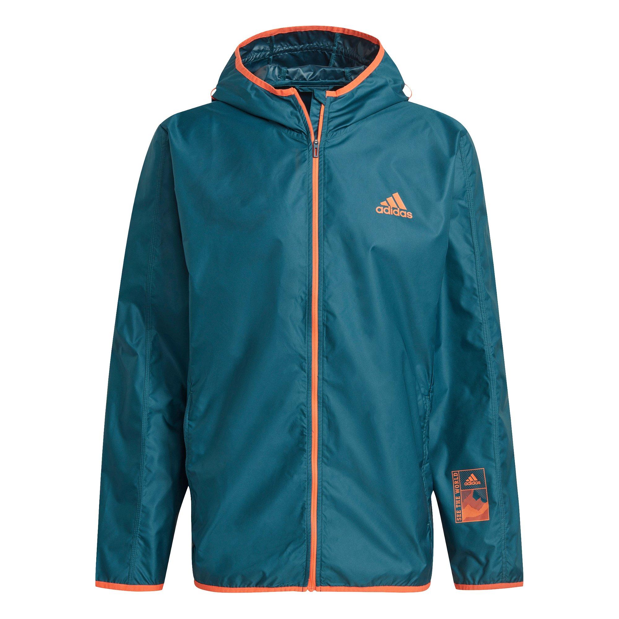 teal adidas windbreaker