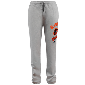 Pro Standard Men's MLB Baltimore Orioles Old English Sweatpants -Grey