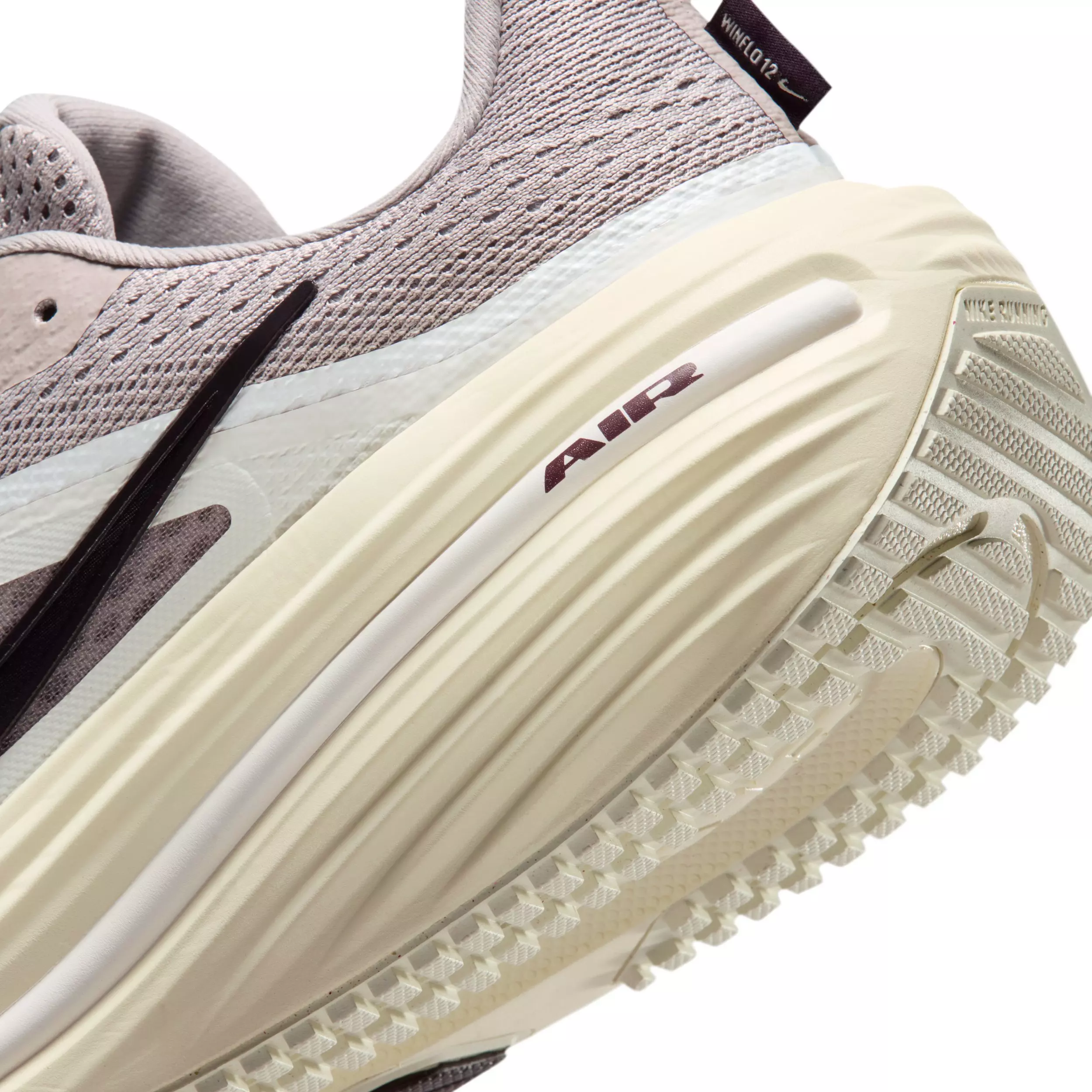 Nike Winflo 12 "College Grey/Coconut Milk/Phantom/Burgundy Ash" Men's Running Shoe - GREY/MILK/PHANTOM/BURGUNDY