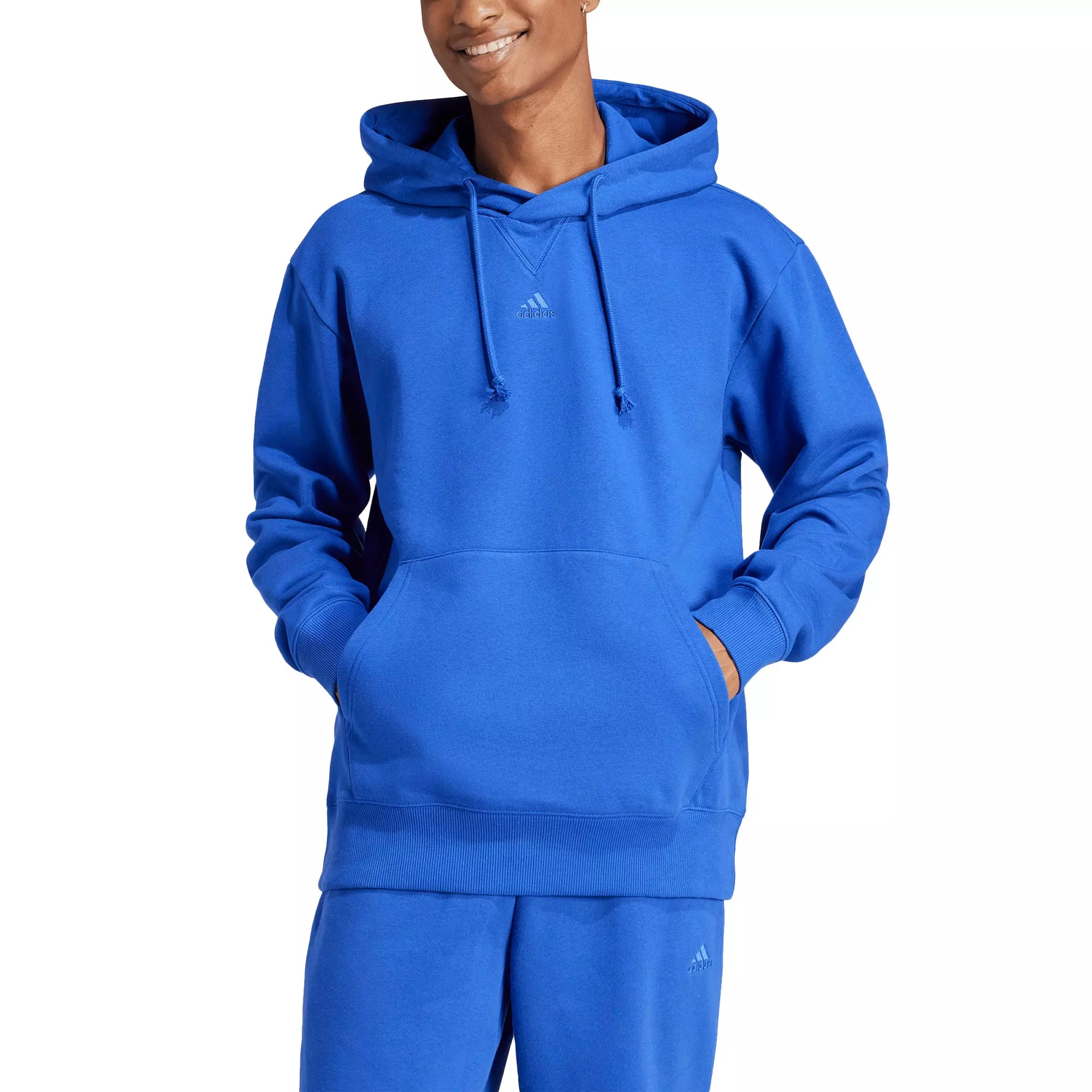 adidas Men's ALL SZN Fleece Hoodie - Blue - BLUE