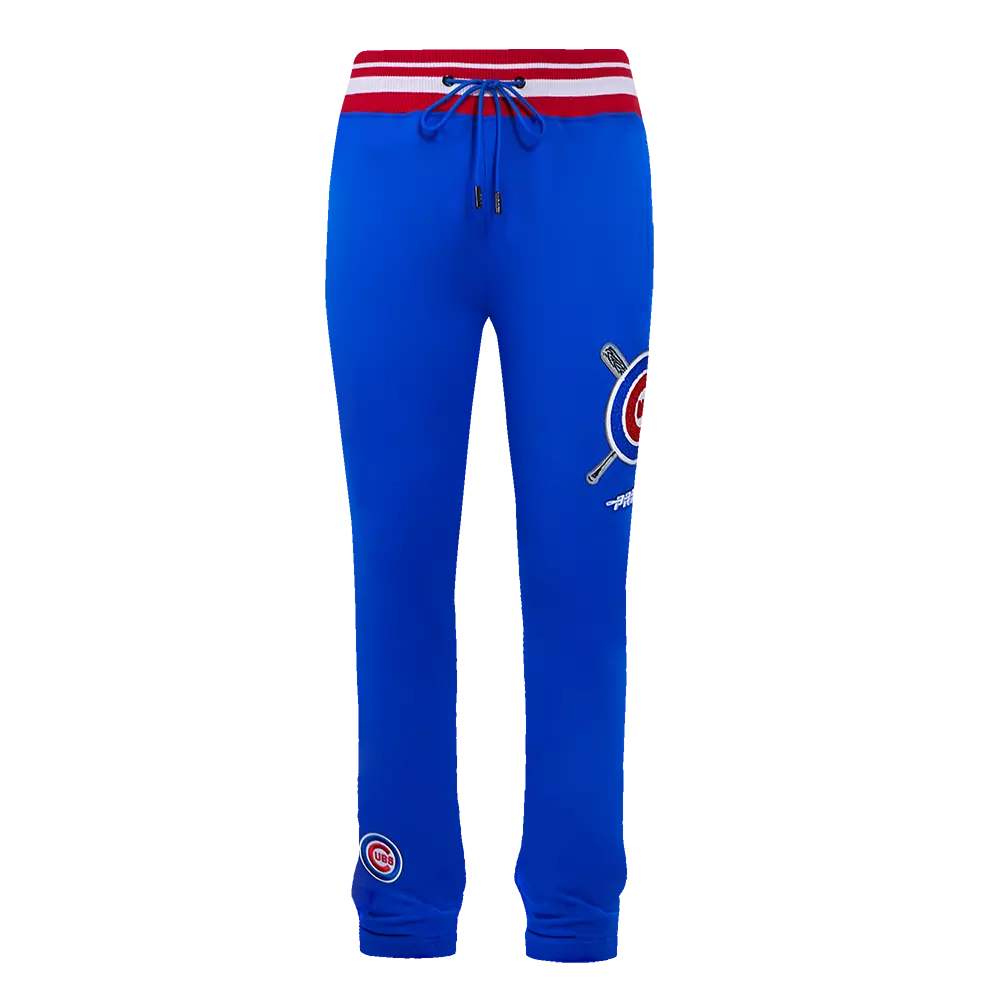 Pro Standard Men's MLB Chicago Cubs Mashup Rib Sweatpants - Royal/Red - ROYAL/RED