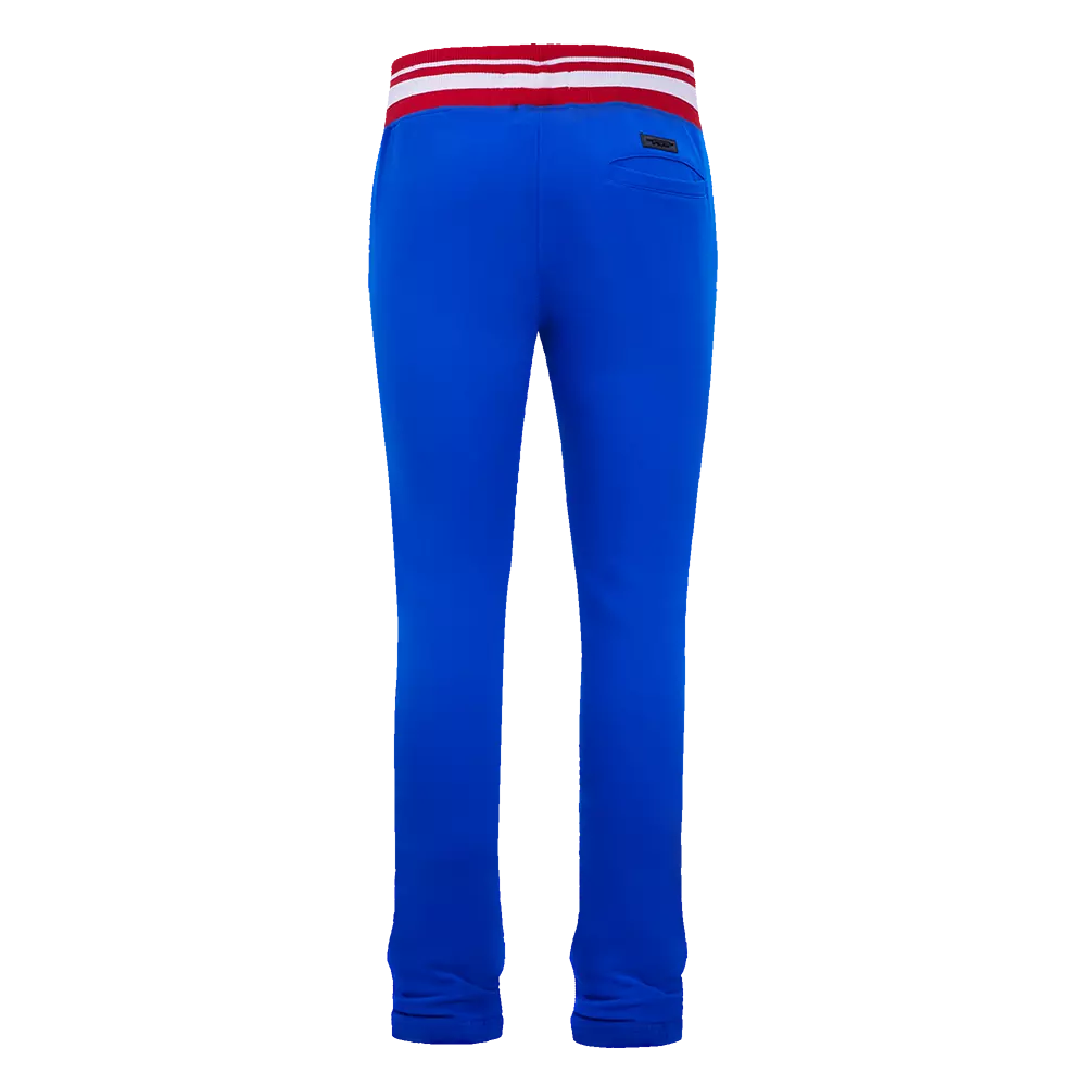 Pro Standard Men's MLB Chicago Cubs Mashup Rib Sweatpants -Royal/Red - ROYAL/RED