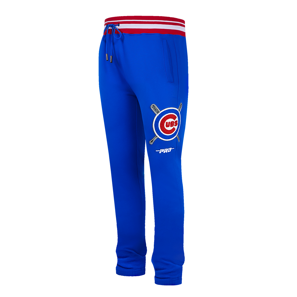 Pro Standard Men's MLB Chicago Cubs Mashup Rib Sweatpants - Royal/Red - ROYAL/RED Thumbnail View 3