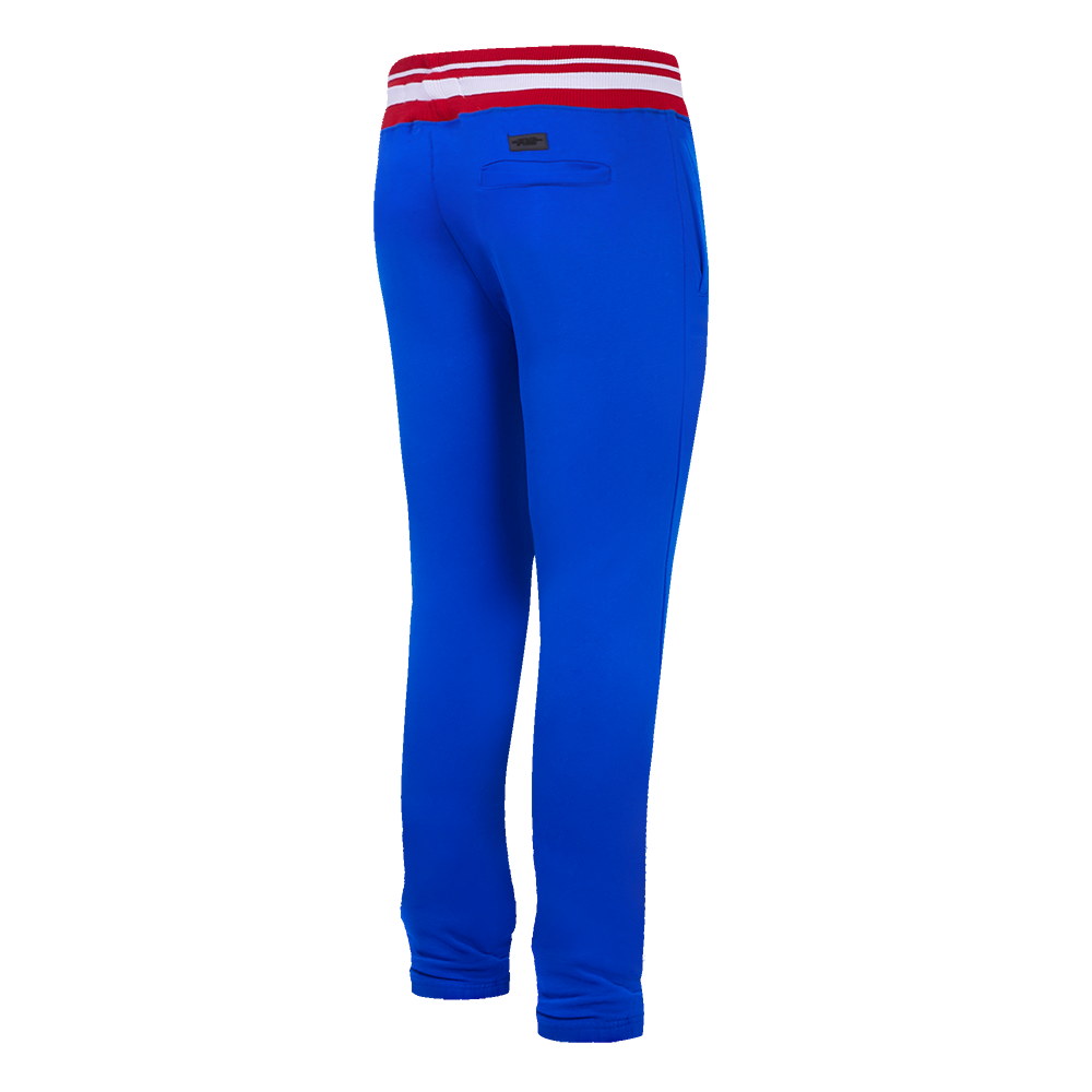 Pro Standard Men's MLB Chicago Cubs Mashup Rib Sweatpants - Royal/Red - ROYAL/RED Thumbnail View 4