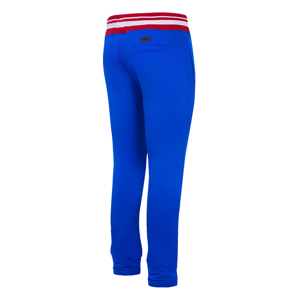 Pro Standard Men's MLB Chicago Cubs Mashup Rib Sweatpants - Royal/Red - ROYAL/RED