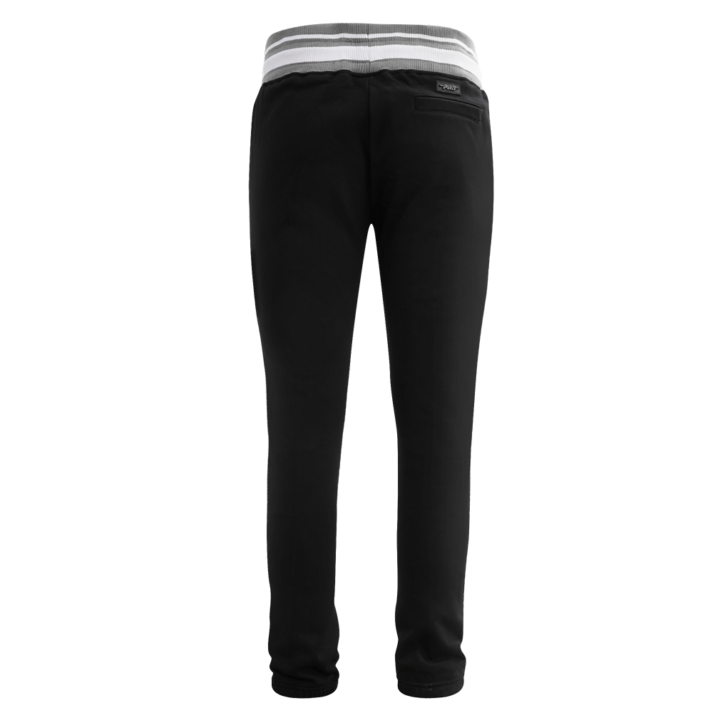 Pro Standard Men's MLB Chicago White Sox Mashup Rib Sweatpants - Black/Grey - BLACK/GREY Thumbnail View 2