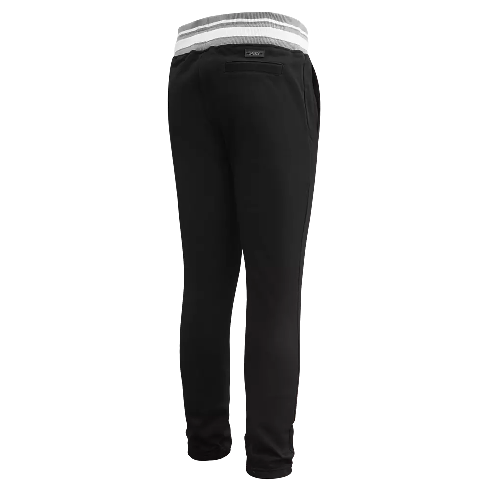 Pro Standard Men's MLB Chicago White Sox Mashup Rib Sweatpants - Black/Grey - BLACK/GREY