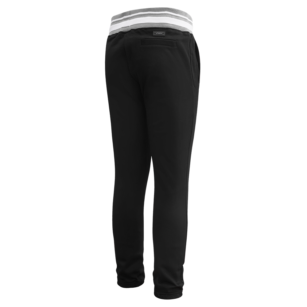 Pro Standard Men's MLB Chicago White Sox Mashup Rib Sweatpants -Black/Grey - BLACK/GREY Thumbnail View 4