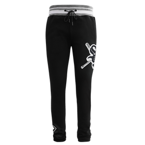Pro Standard Men's MLB Chicago White Sox Mashup Rib Sweatpants -Black/Grey