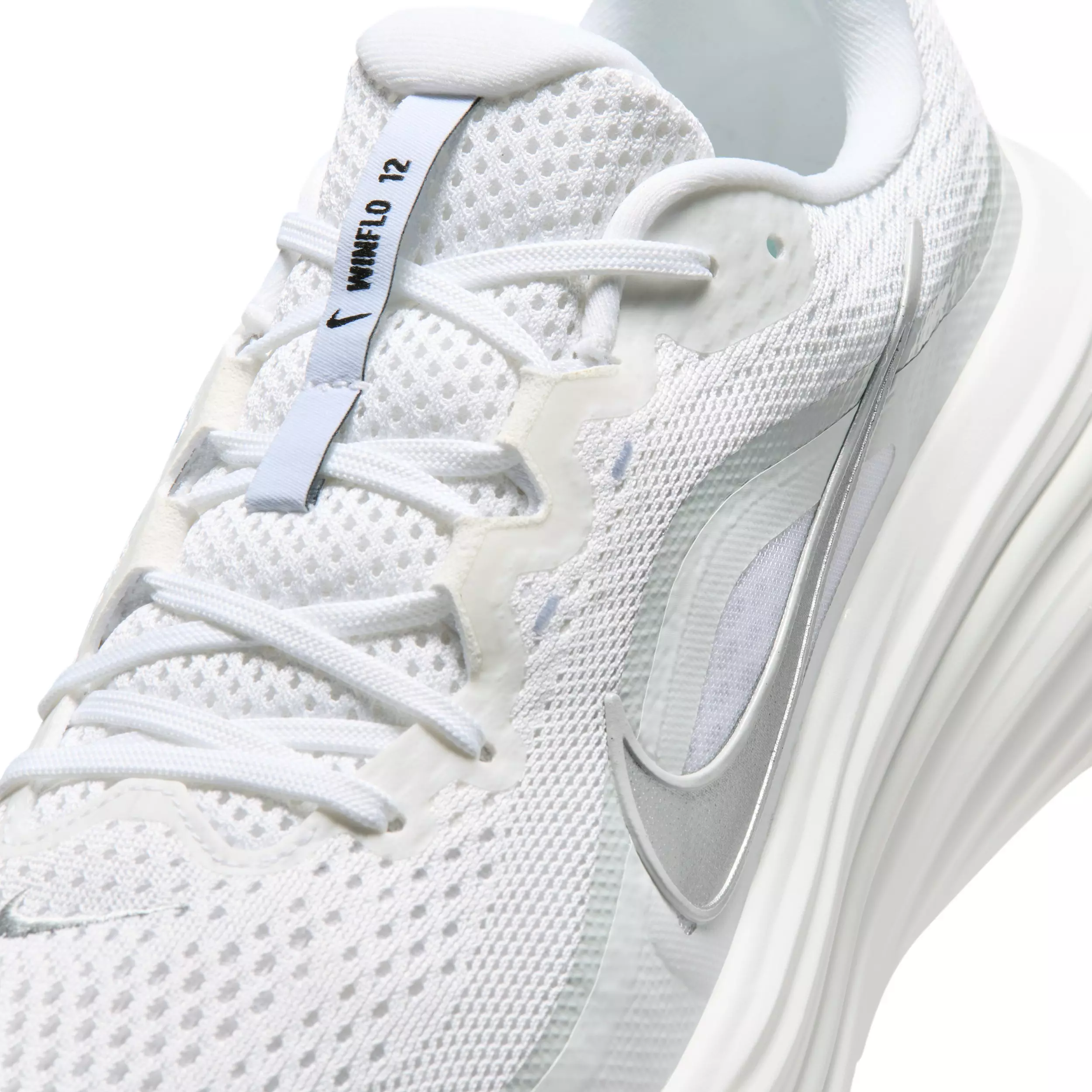 Nike Winflo 12 "White/Summit White/Photon Dust/Metallic Silver" Men's Running Shoe - WHITE/WHITE/DUST/SILVER
