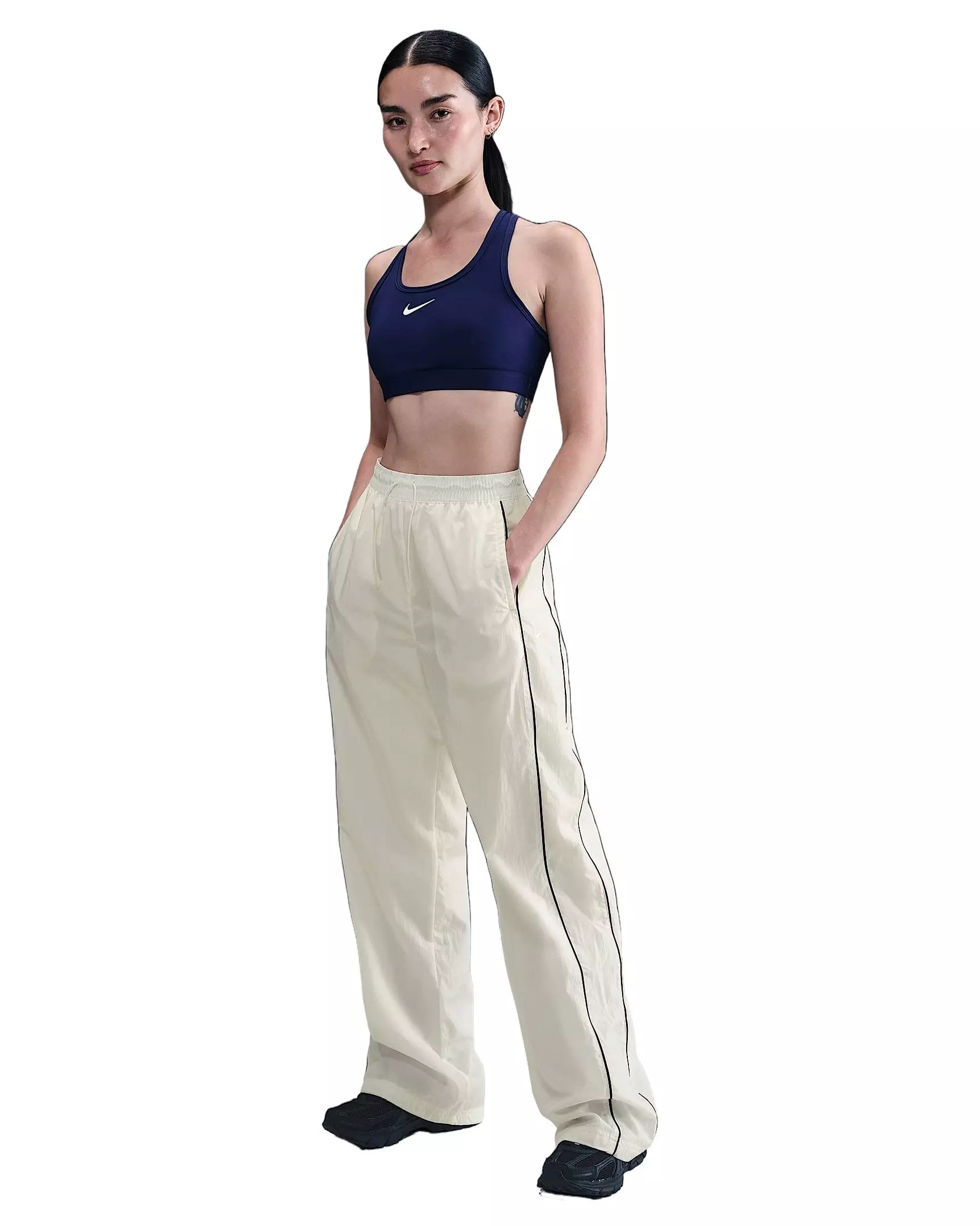 Nike Women's Windrunner High-Waisted Woven Open-Hem Pants -Sail - SAIL