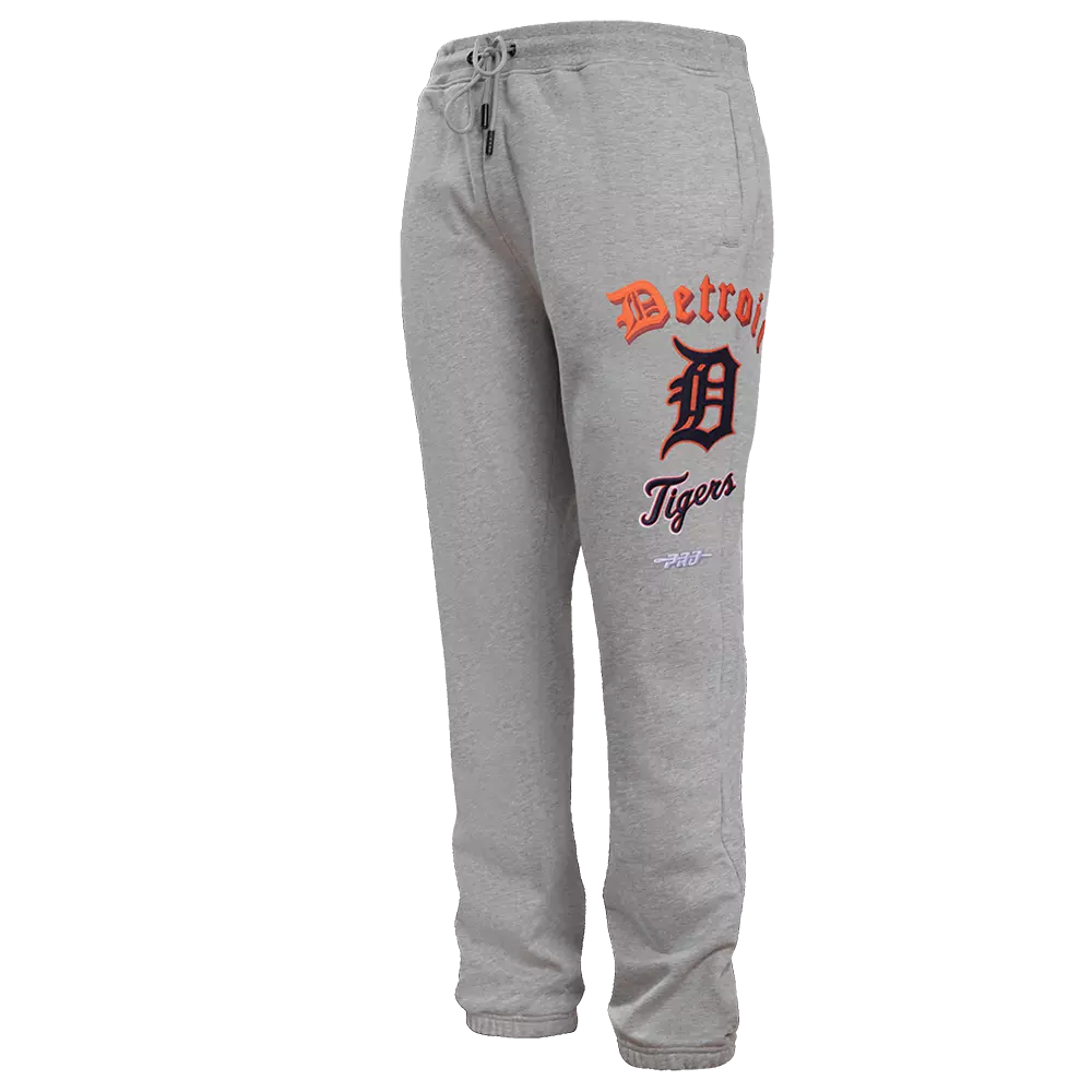 Pro Standard Men's MLB Detroit Tigers Old English Sweatpants -Grey - GREY