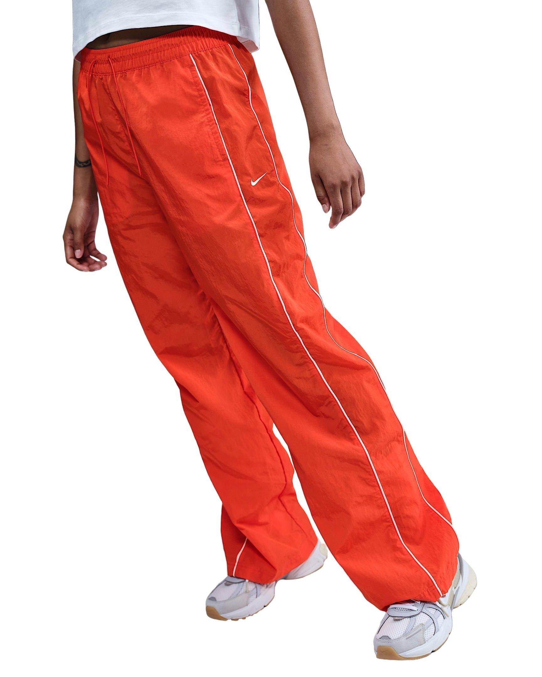 Nike Women's Windrunner High-Waisted Woven Open-Hem Pants - Red - RED Thumbnail View 1