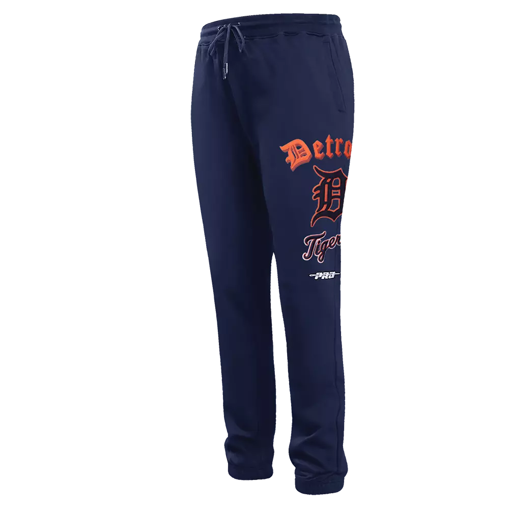 Pro Standard Men's MLB Detroit Tigers Old English Sweatpants - Navy - NAVY