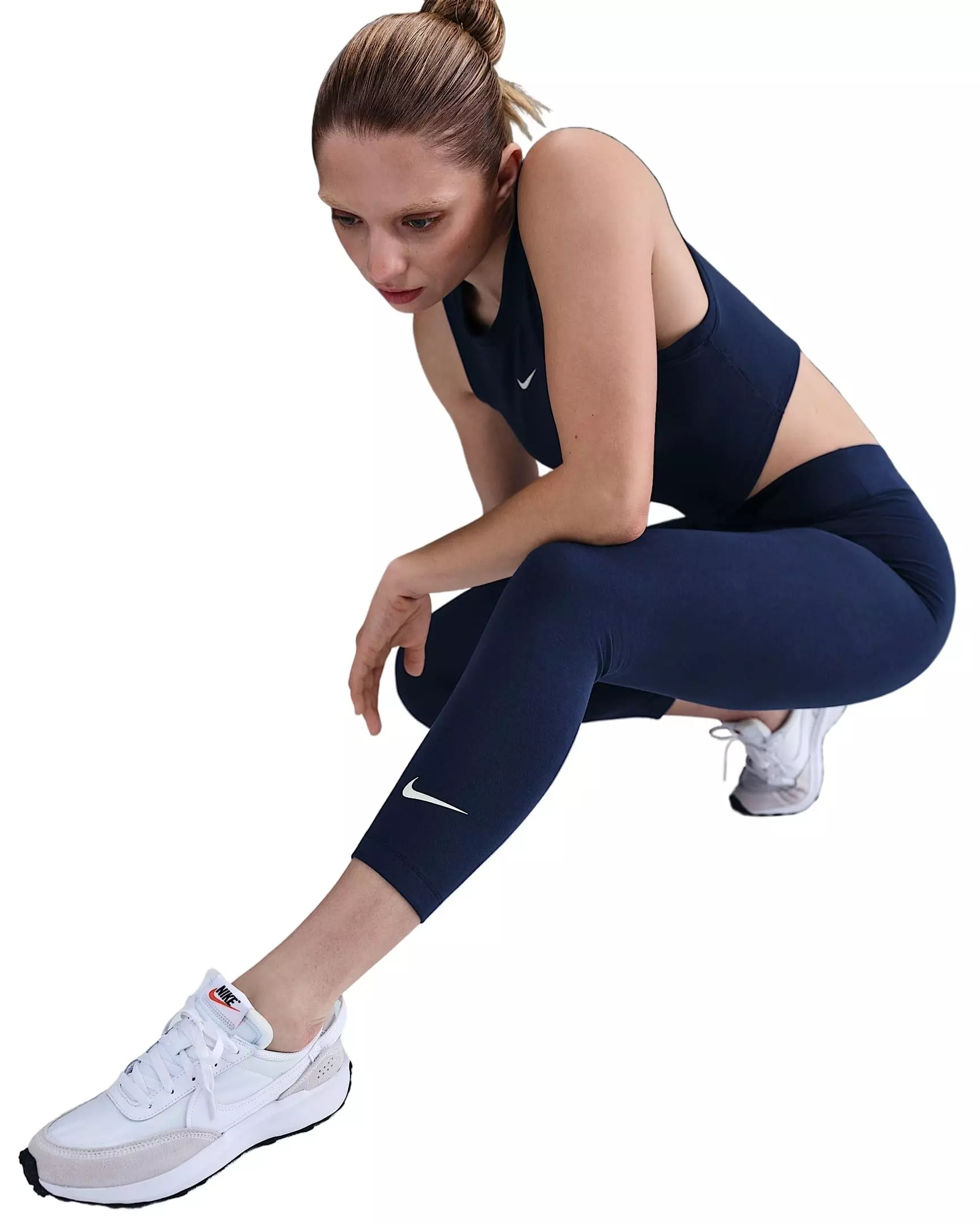 Nike Women's Sportswear Classic High-Waisted 7/8 Leggings -Navy - NAVY