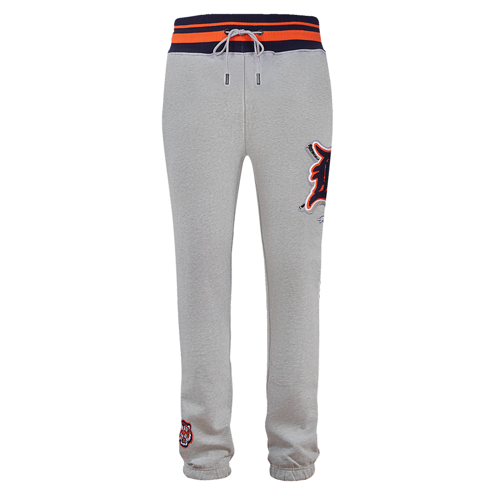 Pro Standard Men's MLB Detroit Tigers Mashup Rib Sweatpants - Grey/Navy - GREY/NAVY Thumbnail View 1
