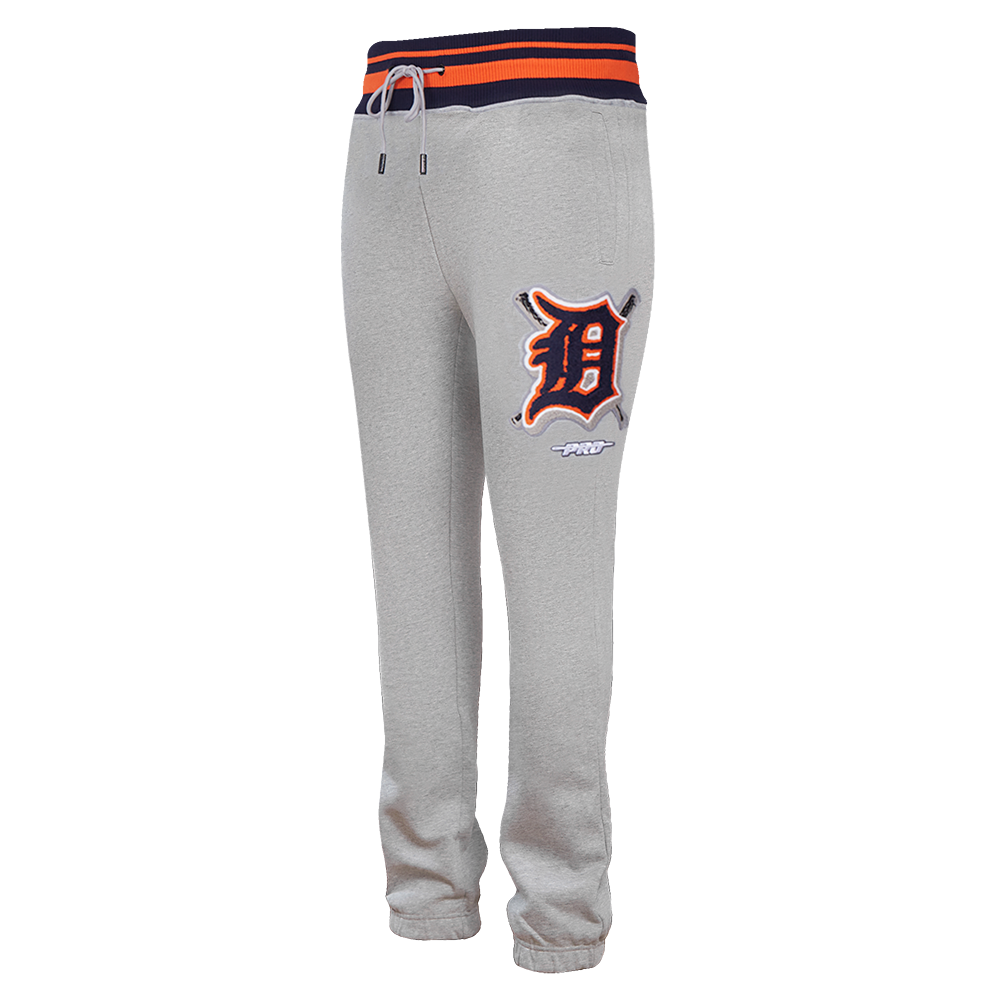 Pro Standard Men's MLB Detroit Tigers Mashup Rib Sweatpants - Grey/Navy - GREY/NAVY Thumbnail View 3