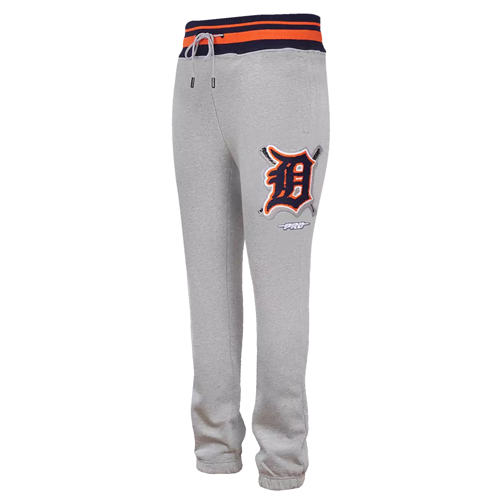Pro Standard Men's MLB Detroit Tigers Mashup Rib Sweatpants - Grey/Navy - GREY/NAVY