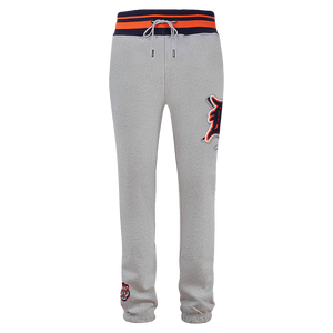 Pro Standard Men's MLB Detroit Tigers Mashup Rib Sweatpants -Grey/Navy