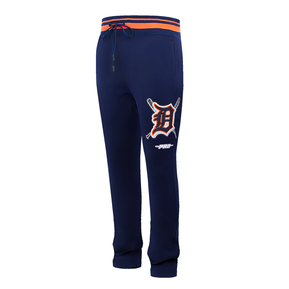 Pro Standard Men's MLB Detroit Tigers Mashup Rib Sweatpants -Navy/Orange - NAVY/ORANGE Thumbnail View 3