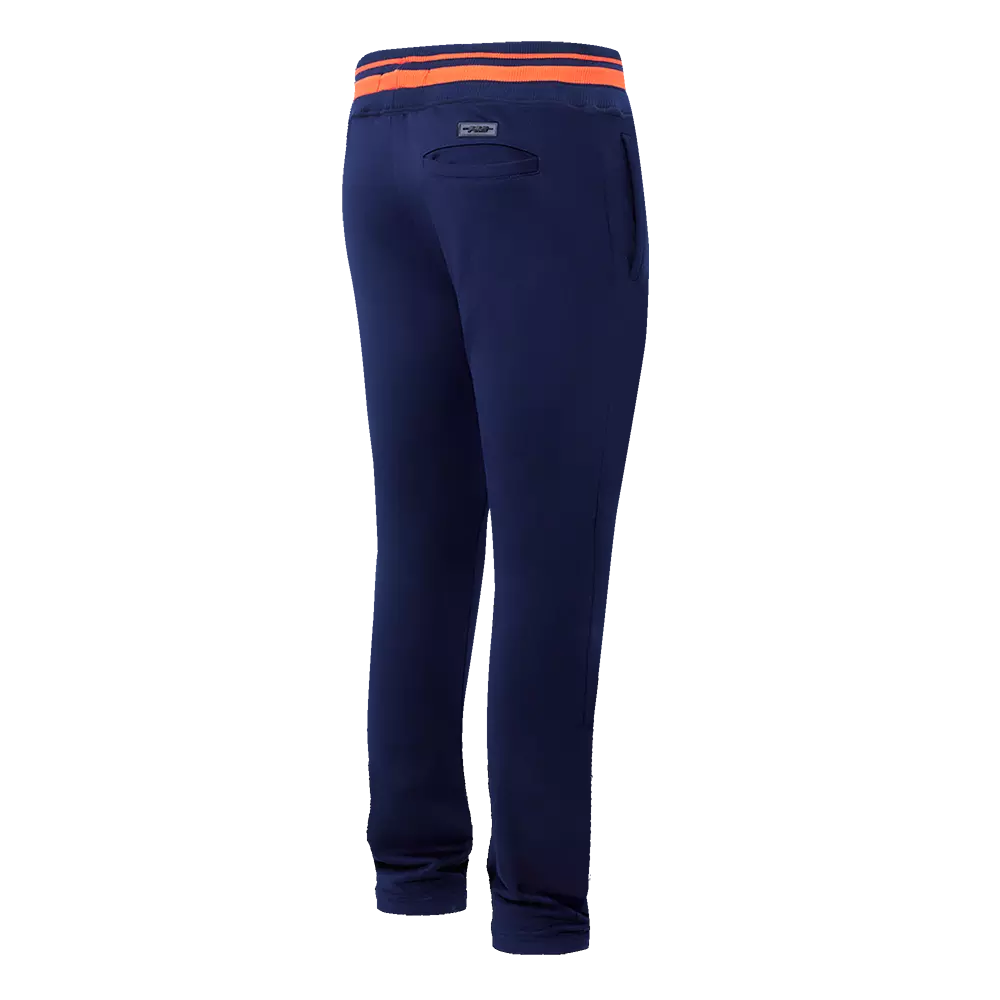 Pro Standard Men's MLB Detroit Tigers Mashup Rib Sweatpants -Navy/Orange - NAVY/ORANGE