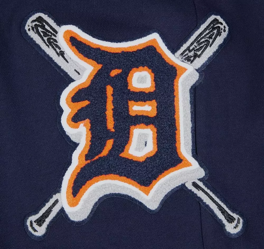 Pro Standard Men's MLB Detroit Tigers Mashup Rib Sweatpants -Navy/Orange - NAVY/ORANGE