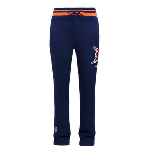 Pro Standard Men's MLB Detroit Tigers Mashup Rib Sweatpants -Navy/Orange