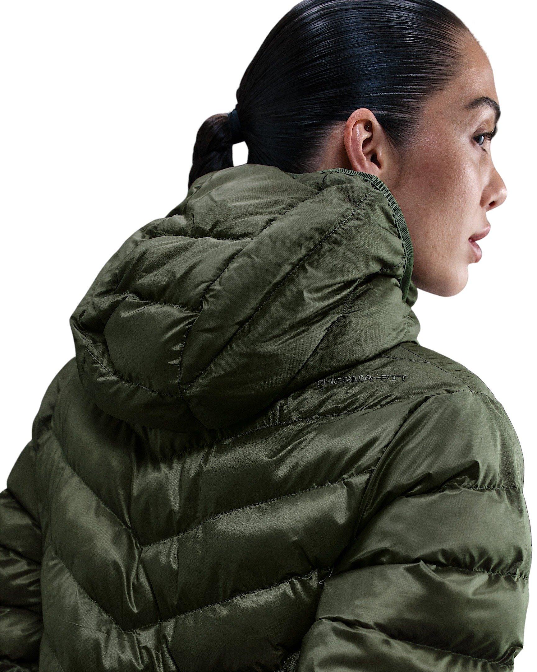 Nike Women's Sportswear Windpuffer Therma-FIT Hooded Parka -Olive - OLIVE Thumbnail View 2
