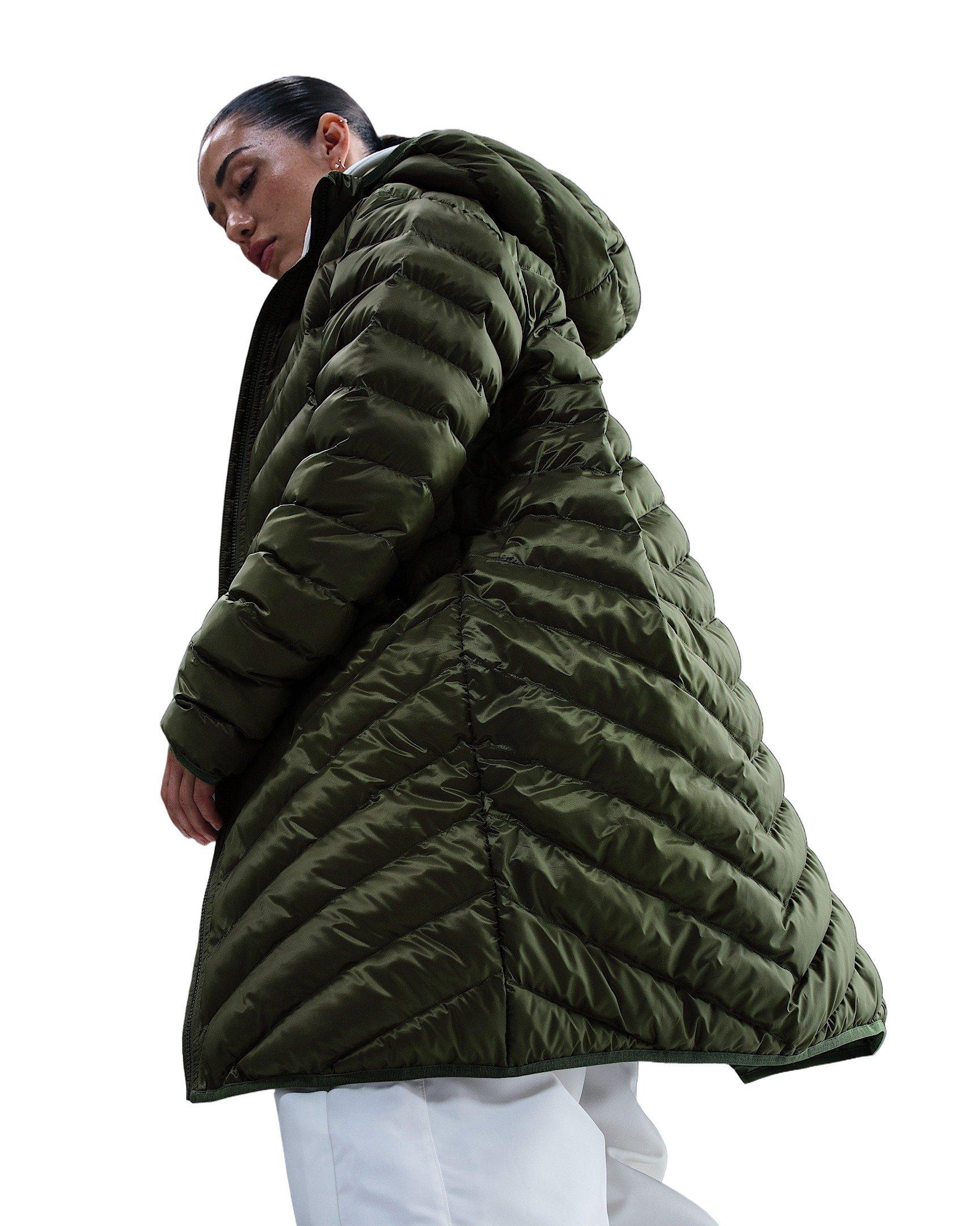 Nike Women's Sportswear Windpuffer Therma-FIT Hooded Parka -Olive - OLIVE Thumbnail View 3