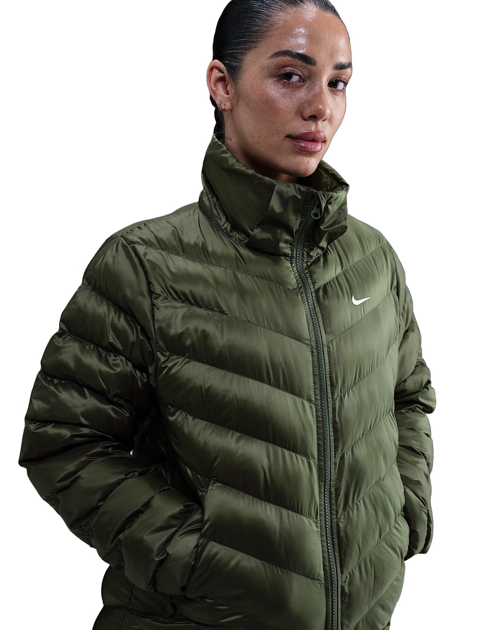 Nike Women's Sportswear Windpuffer Therma-FIT Hooded Parka -Olive - OLIVE Thumbnail View 4