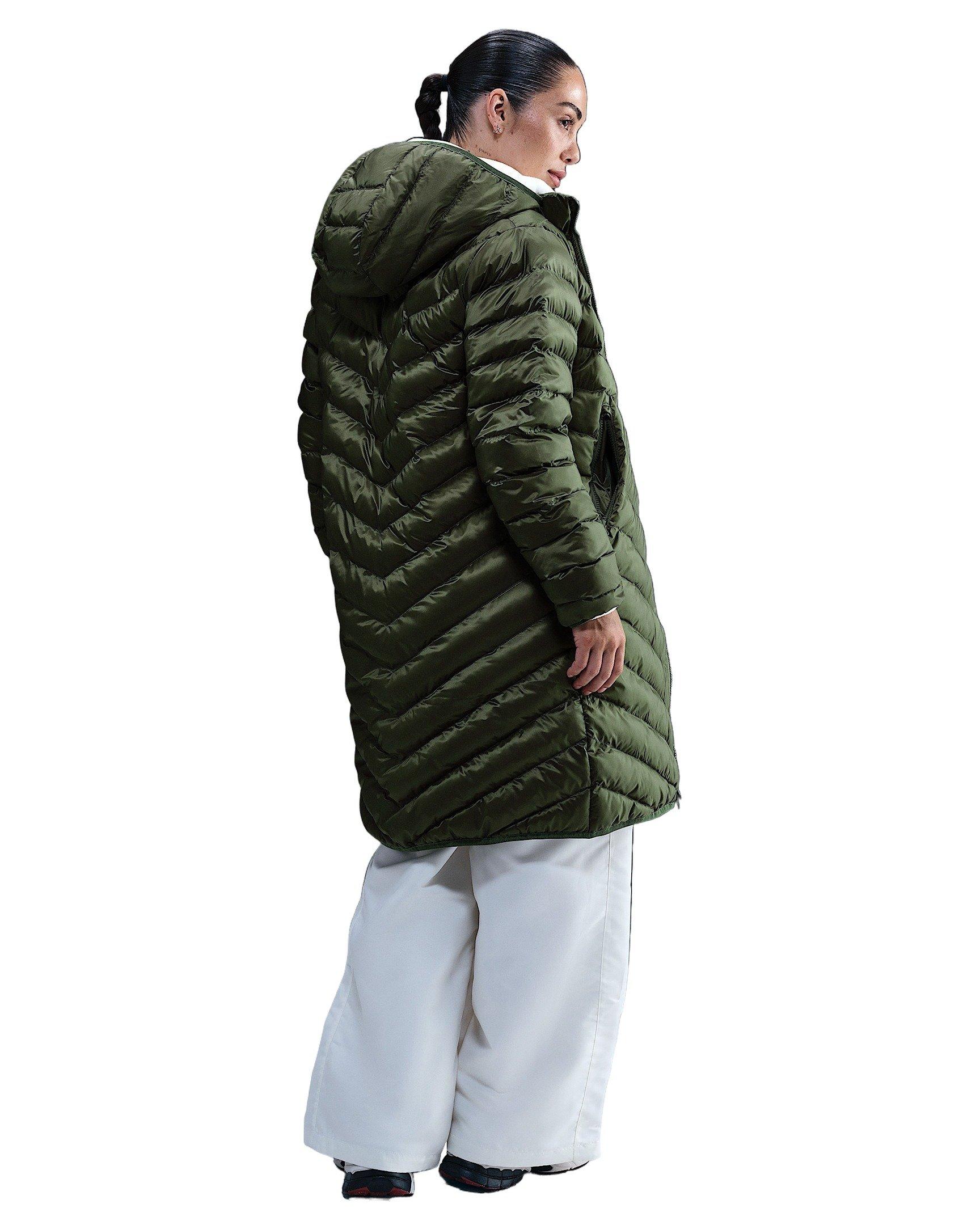 Nike Women's Sportswear Windpuffer Therma-FIT Hooded Parka -Olive - OLIVE Thumbnail View 6