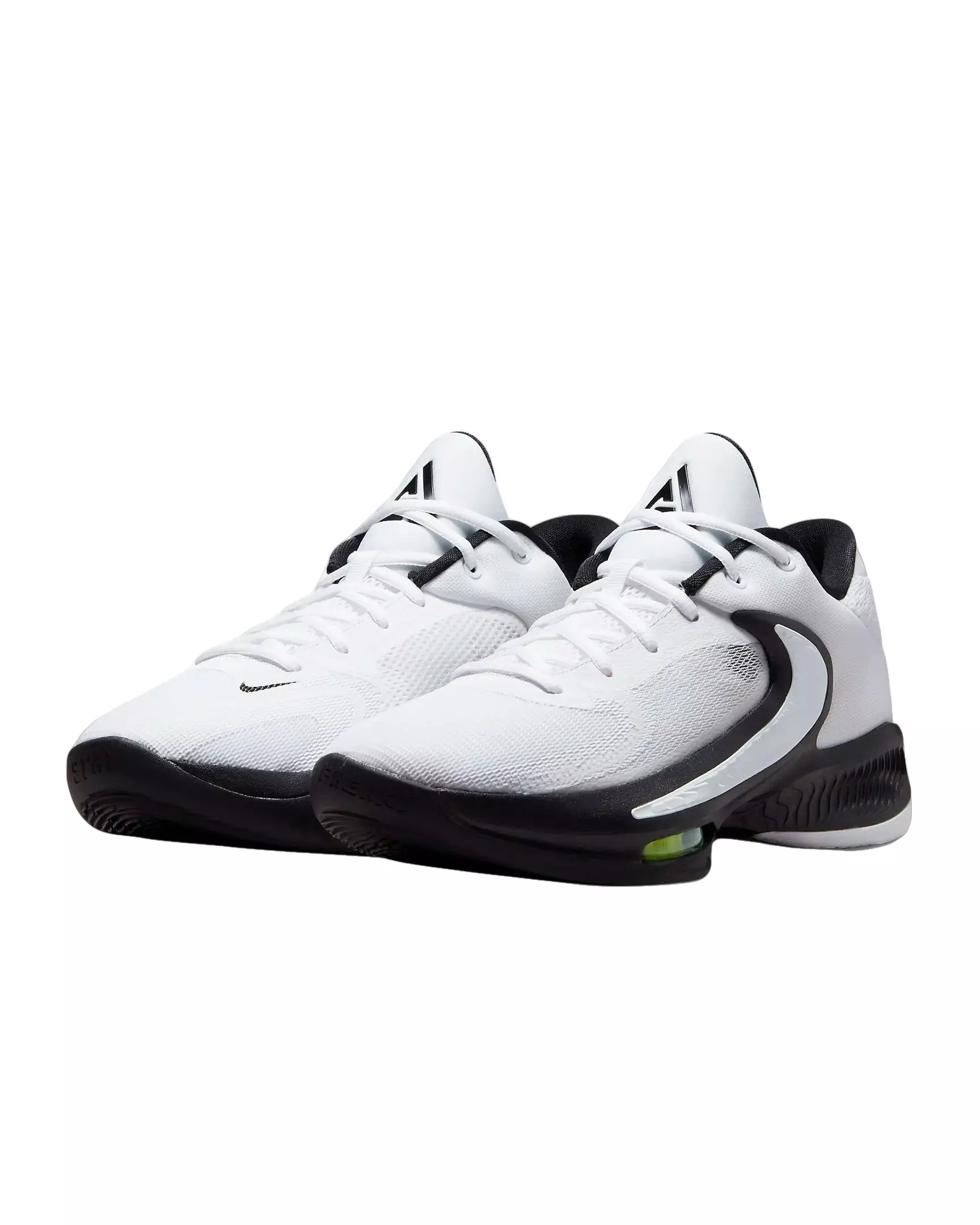 Nike Zoom Freak 4 (Team) "White/White/Black" Men's Basketball Shoe - WHITE/WHITE/BLACK