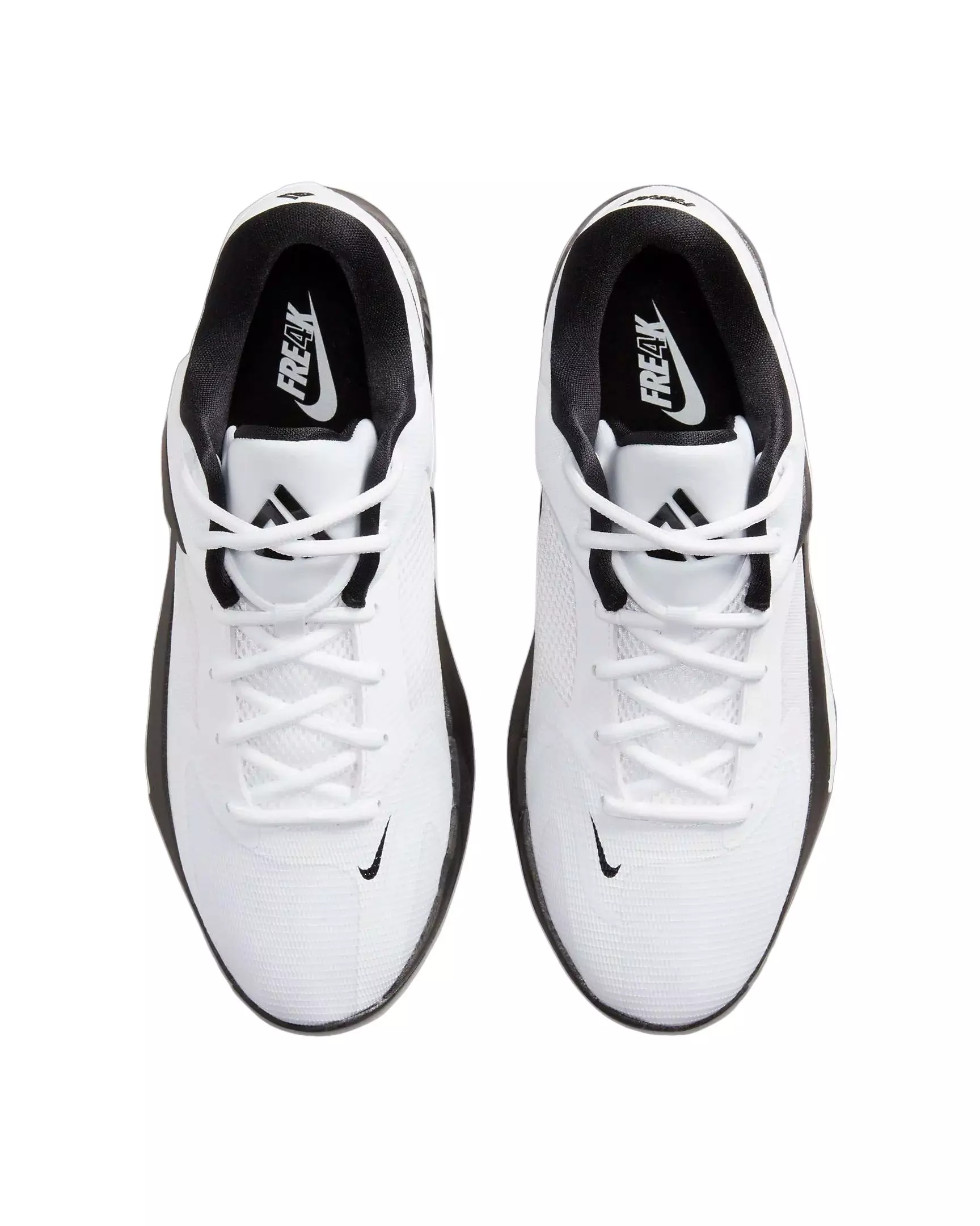 Nike Zoom Freak 4 (Team) "White/White/Black" Men's Basketball Shoe - WHITE/WHITE/BLACK