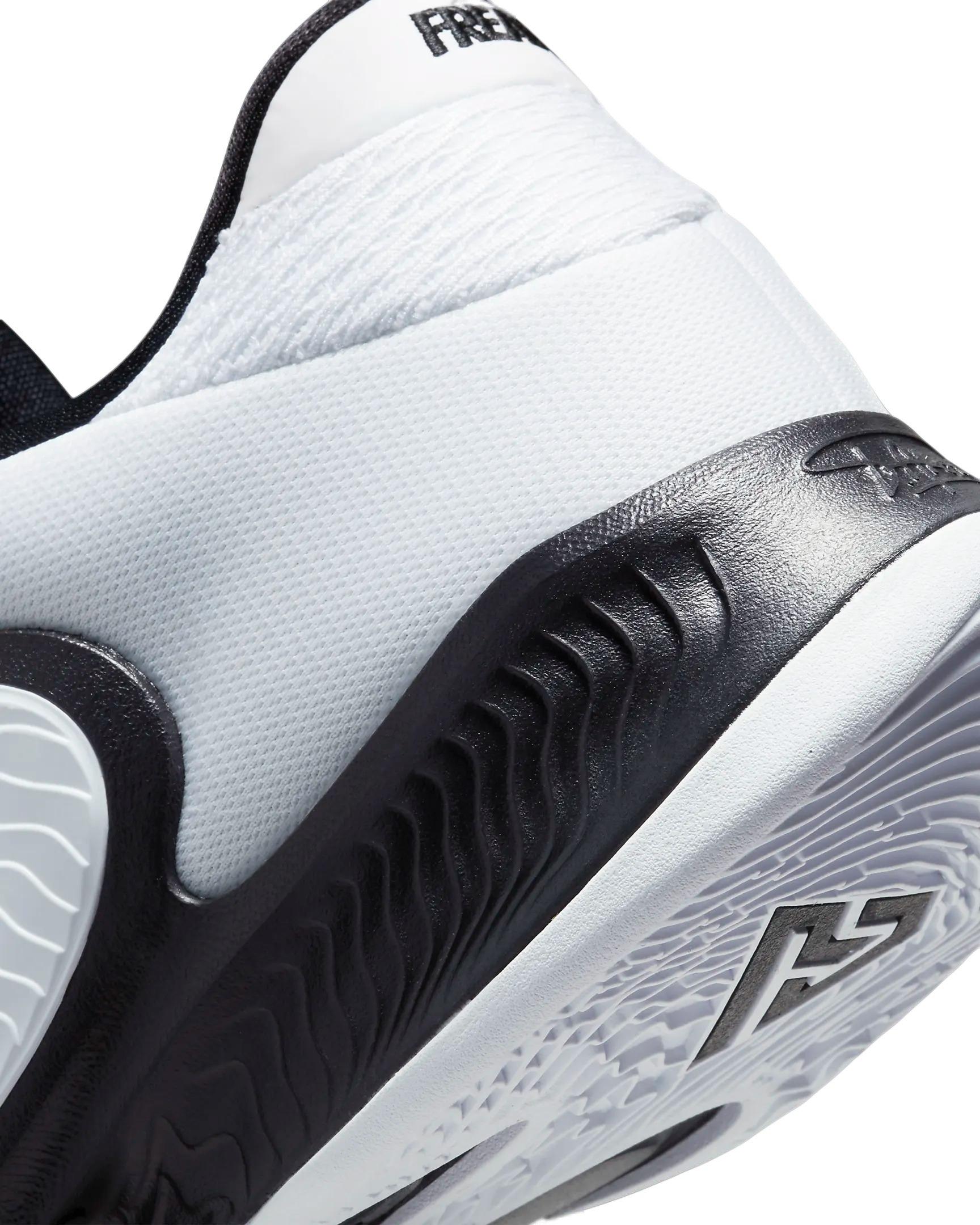 Nike Zoom Freak 4 (Team) "White/White/Black" Men's Basketball Shoe - WHITE/WHITE/BLACK Thumbnail View 8