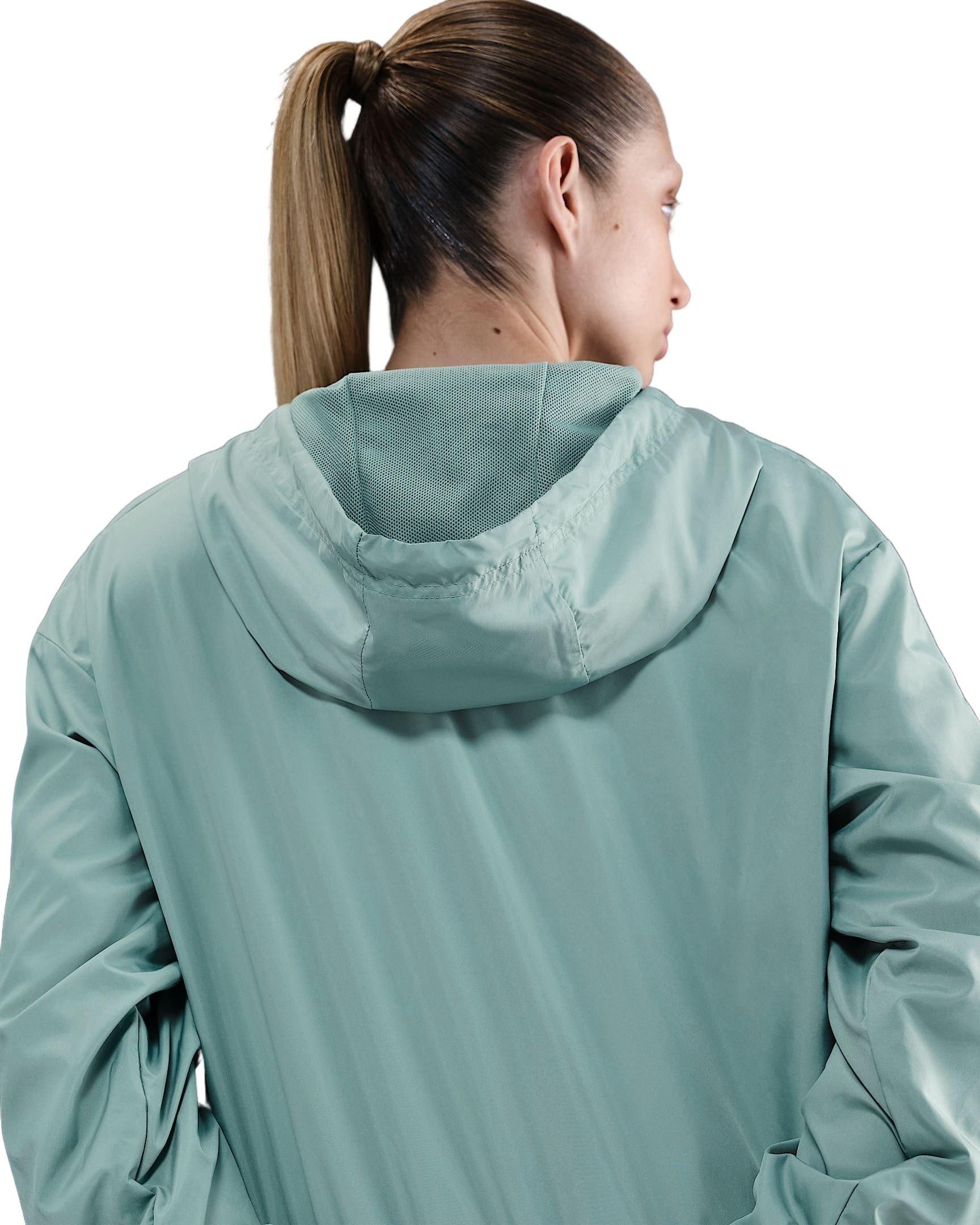 Nike Women's Sportswear Classic Woven Loose UV Hooded Jacket - Green - GREEN Thumbnail View 2