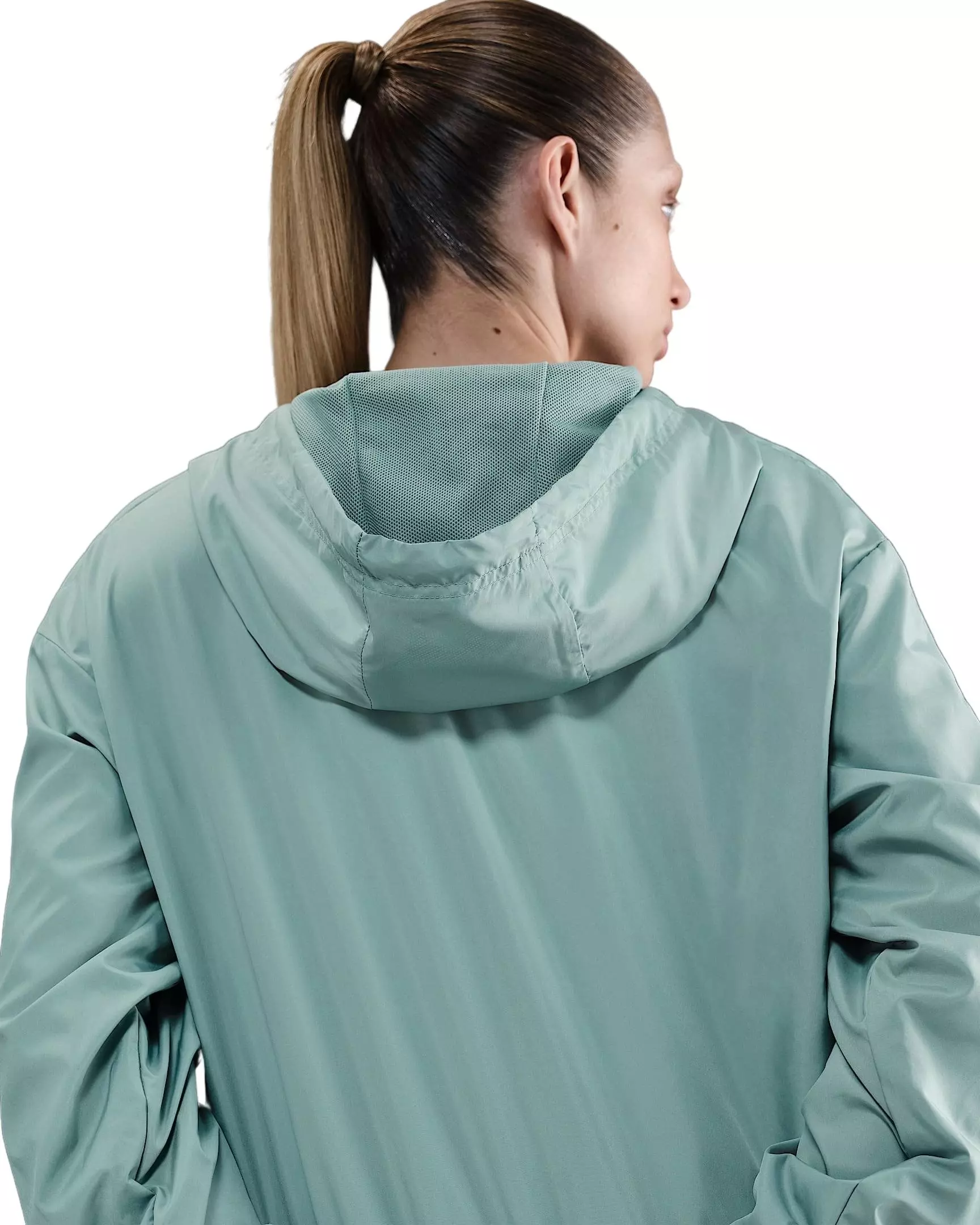 Nike Women's Sportswear Classic Woven Loose UV Hooded Jacket - Green - GREEN