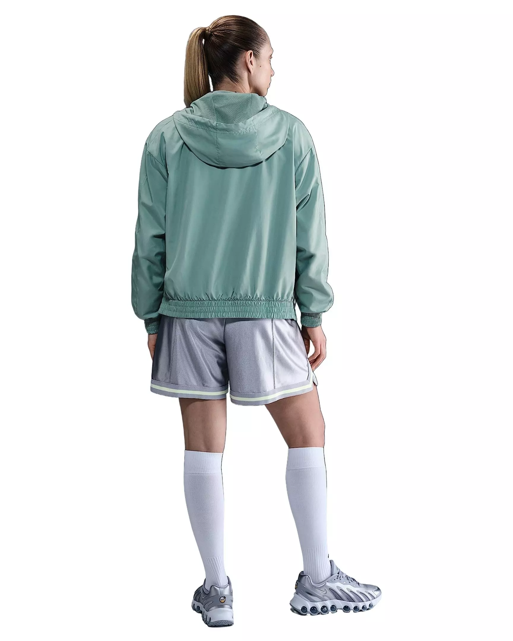 Nike Women's Sportswear Classic Woven Loose UV Hooded Jacket -Green - GREEN