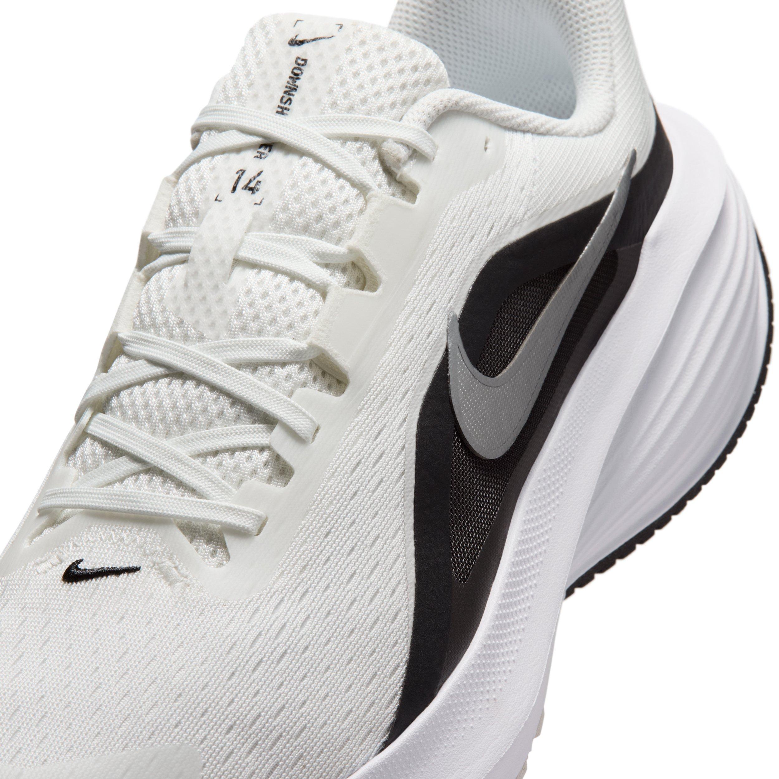 Nike Downshifter 14 "Summit White/Black/White/Metallic Silver" Men's Running Shoe - WHITE/BLACK/WHITE/SILVER Thumbnail View 7