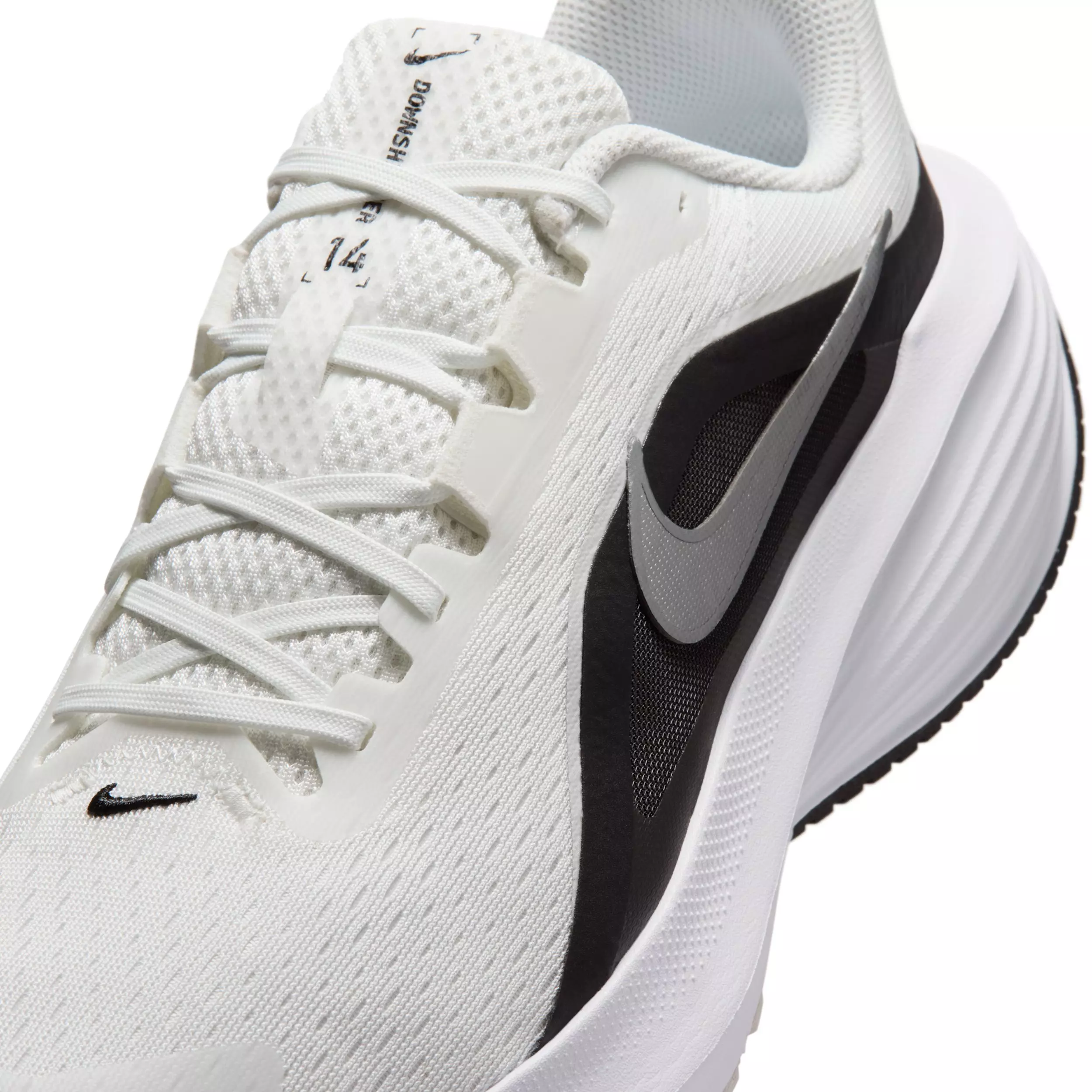Nike Downshifter 14 "Summit White/Black/White/Metallic Silver" Men's Running Shoe - WHITE/BLACK/WHITE/SILVER