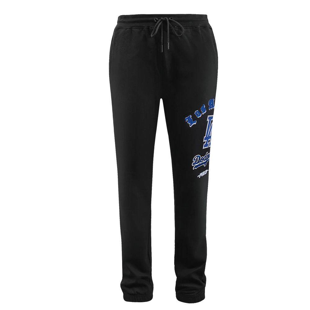 Pro Standard Men's MLB Los Angeles Dodgers Old English Sweatpants Black - BLACK Thumbnail View 1