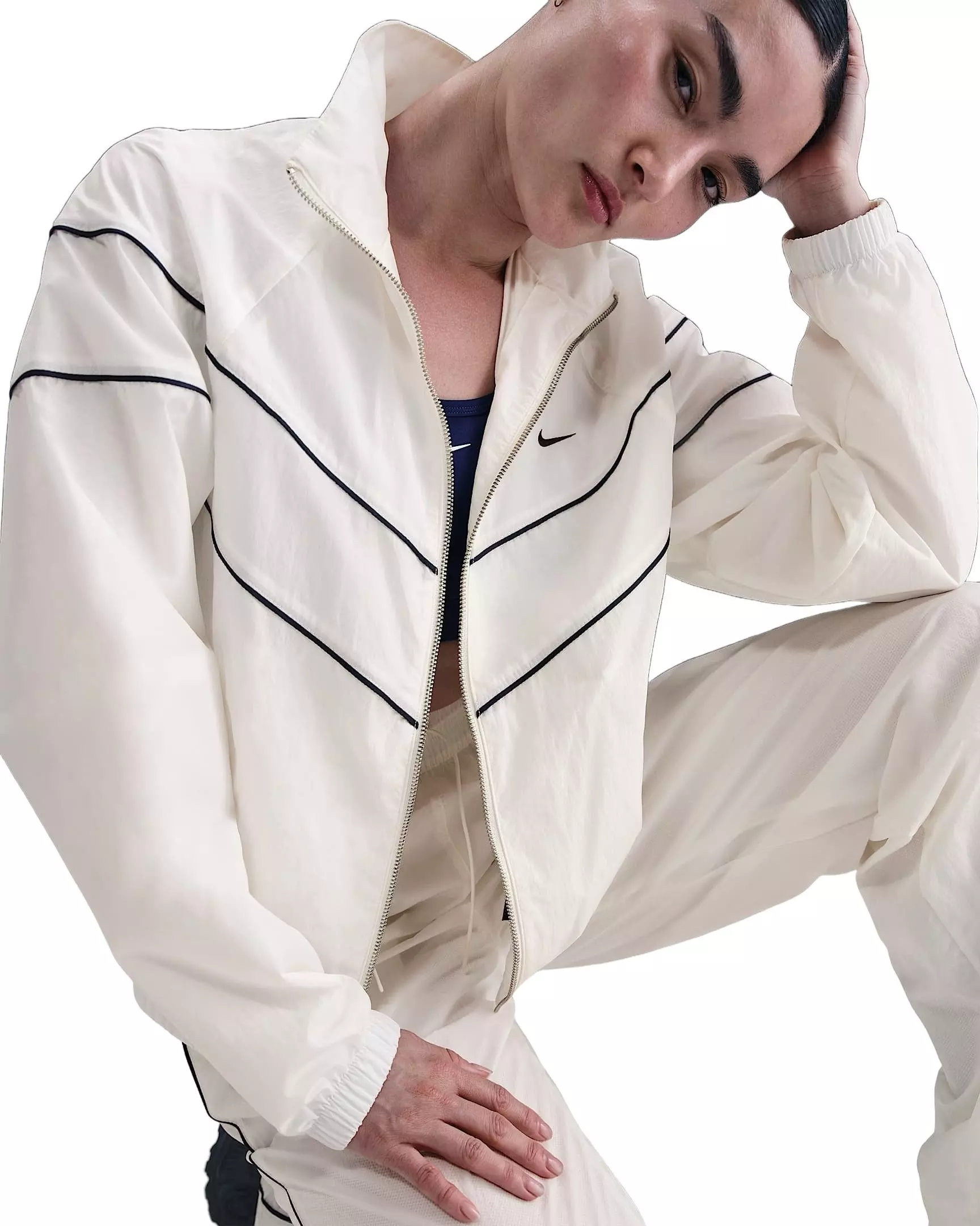 Nike Women's Windrunner Loose UV Woven Full-Zip Jacket - Sail - SAIL