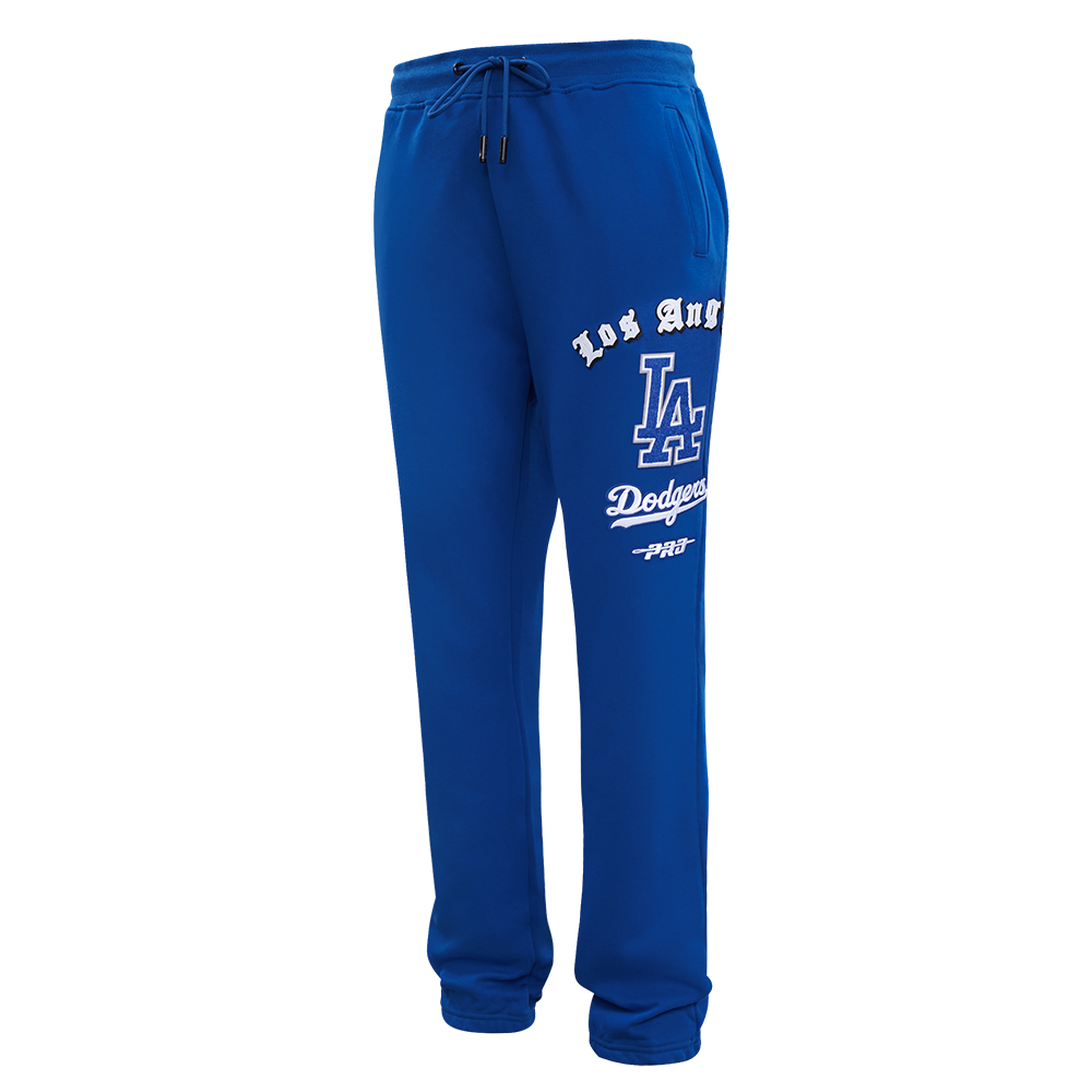 Pro Standard Men's MLB Los Angeles Dodgers Old English Sweatpants -Blue - BLUE Thumbnail View 3
