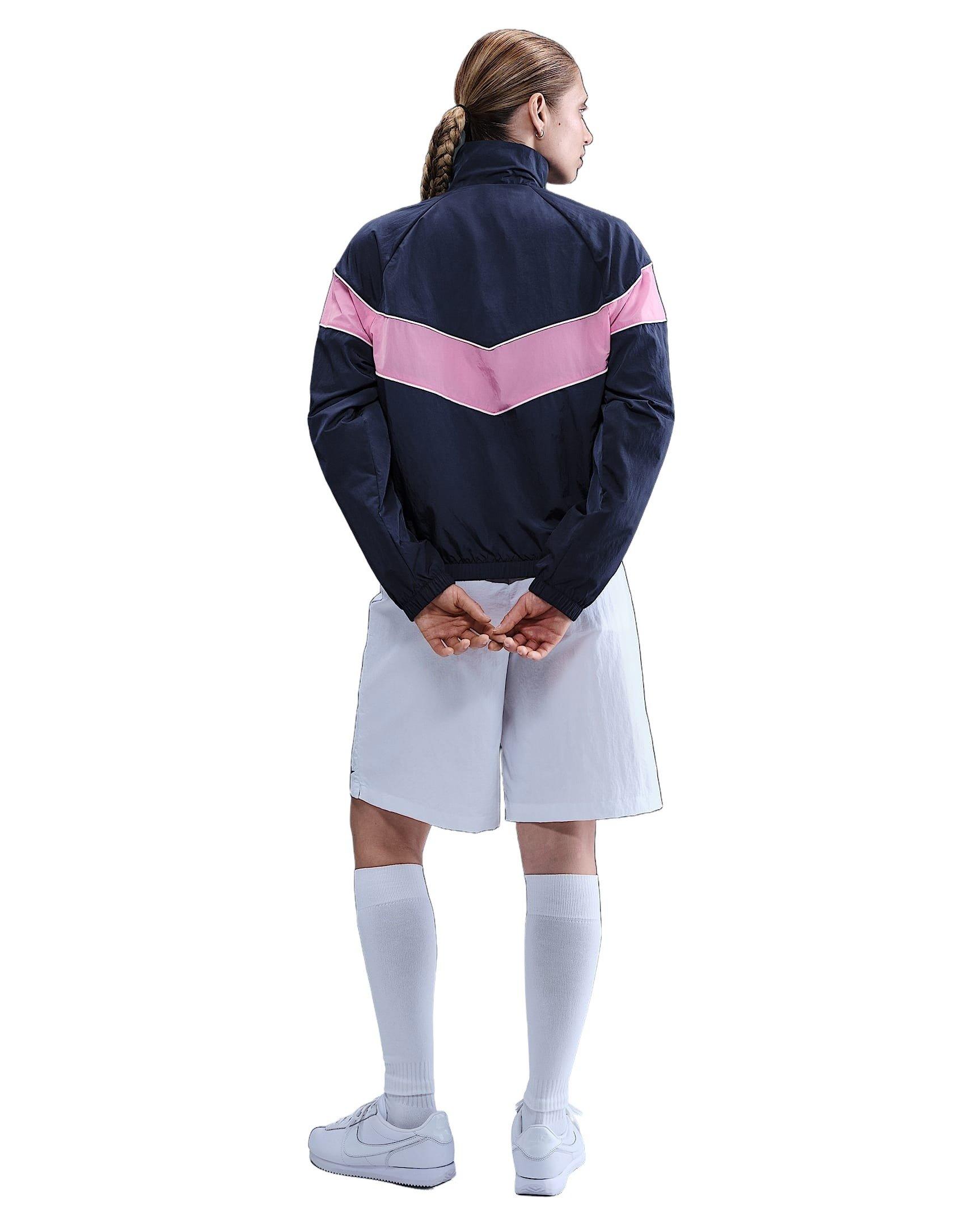 Nike Women's Windrunner Loose UV Woven Full-Zip Jacket -Navy/Pink - NAVY/PINK Thumbnail View 5