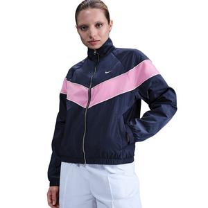Nike Women's Windrunner Loose UV Woven Full-Zip Jacket -Navy/Pink