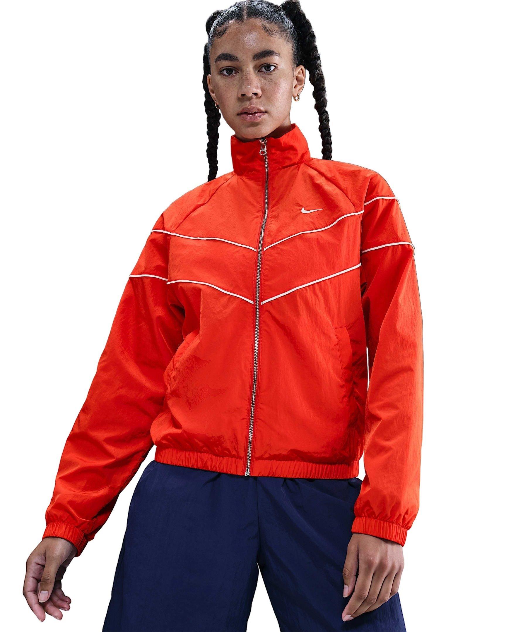 Nike Women's Windrunner Loose UV Woven Full-Zip Jacket -Red - RED Thumbnail View 1