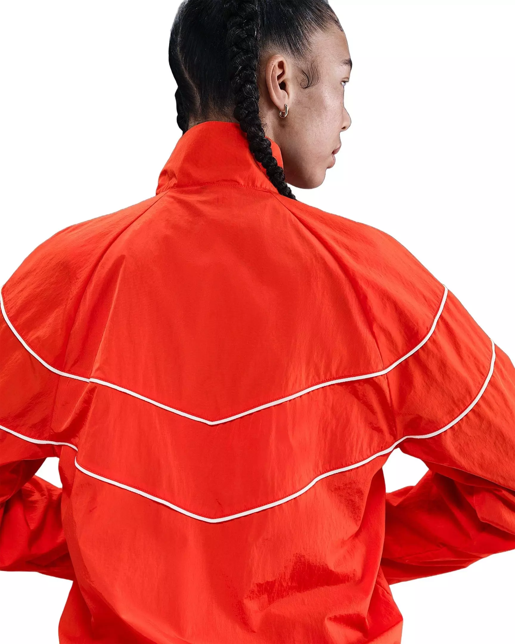 Nike Women's Windrunner Loose UV Woven Full-Zip Jacket - Red - RED