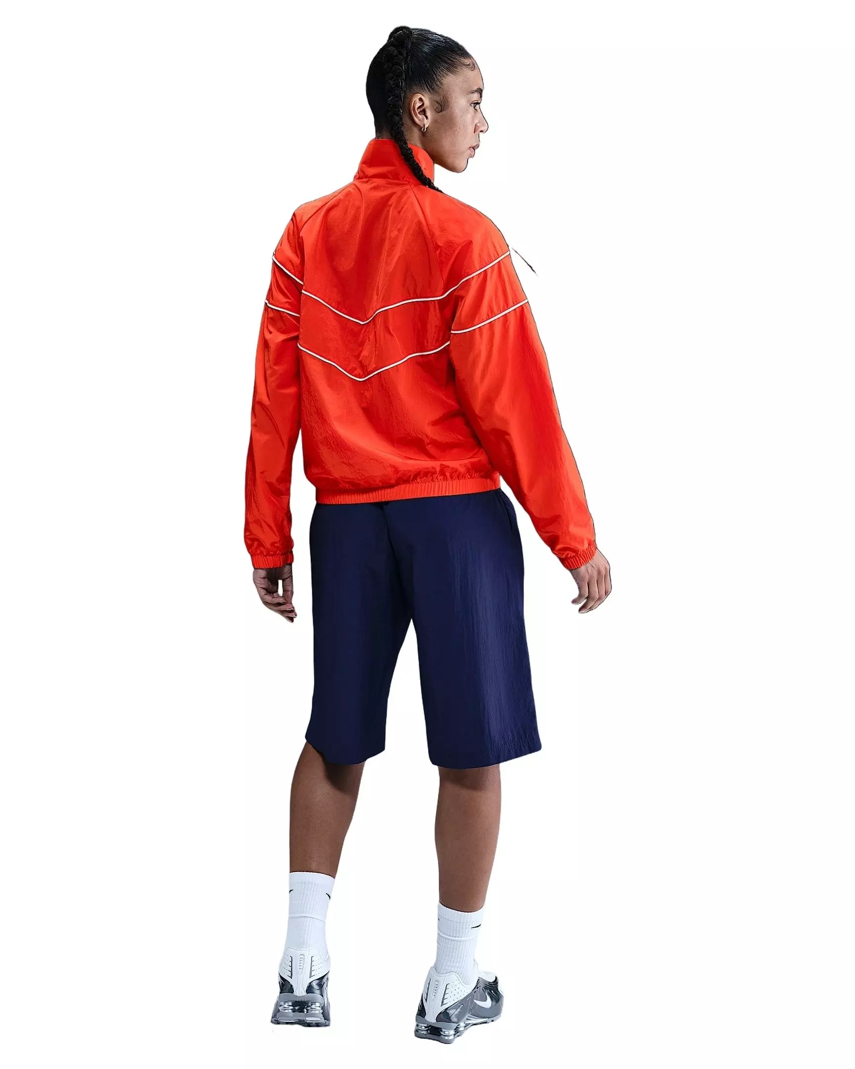 Nike Women's Windrunner Loose UV Woven Full-Zip Jacket - Red - RED