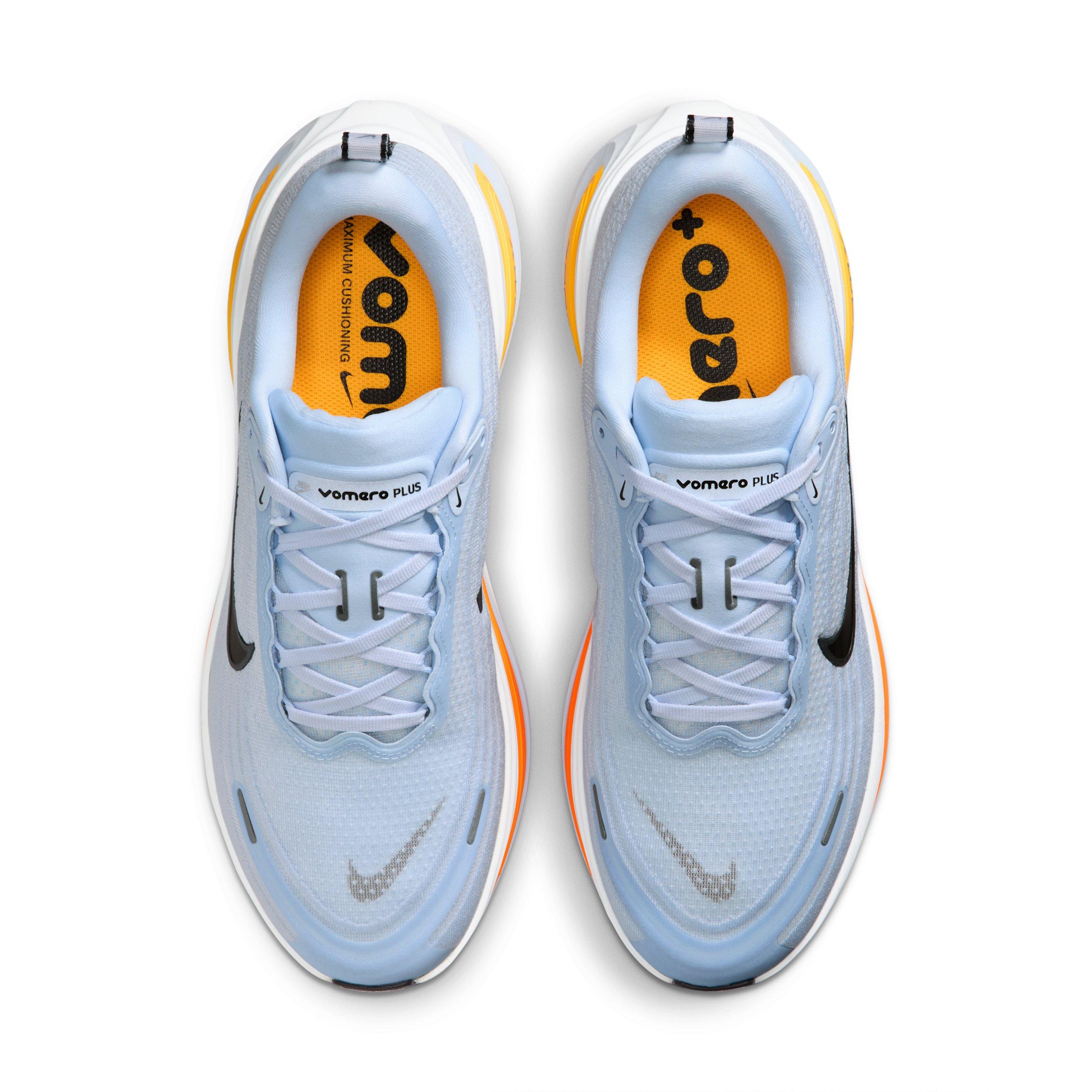 Nike Vomero Plus "Hydrogen Blue/White/Total Orange/Black" Men's Wide Running Shoe - BLUE/WHITE/ORANGE/BLACK Thumbnail View 4