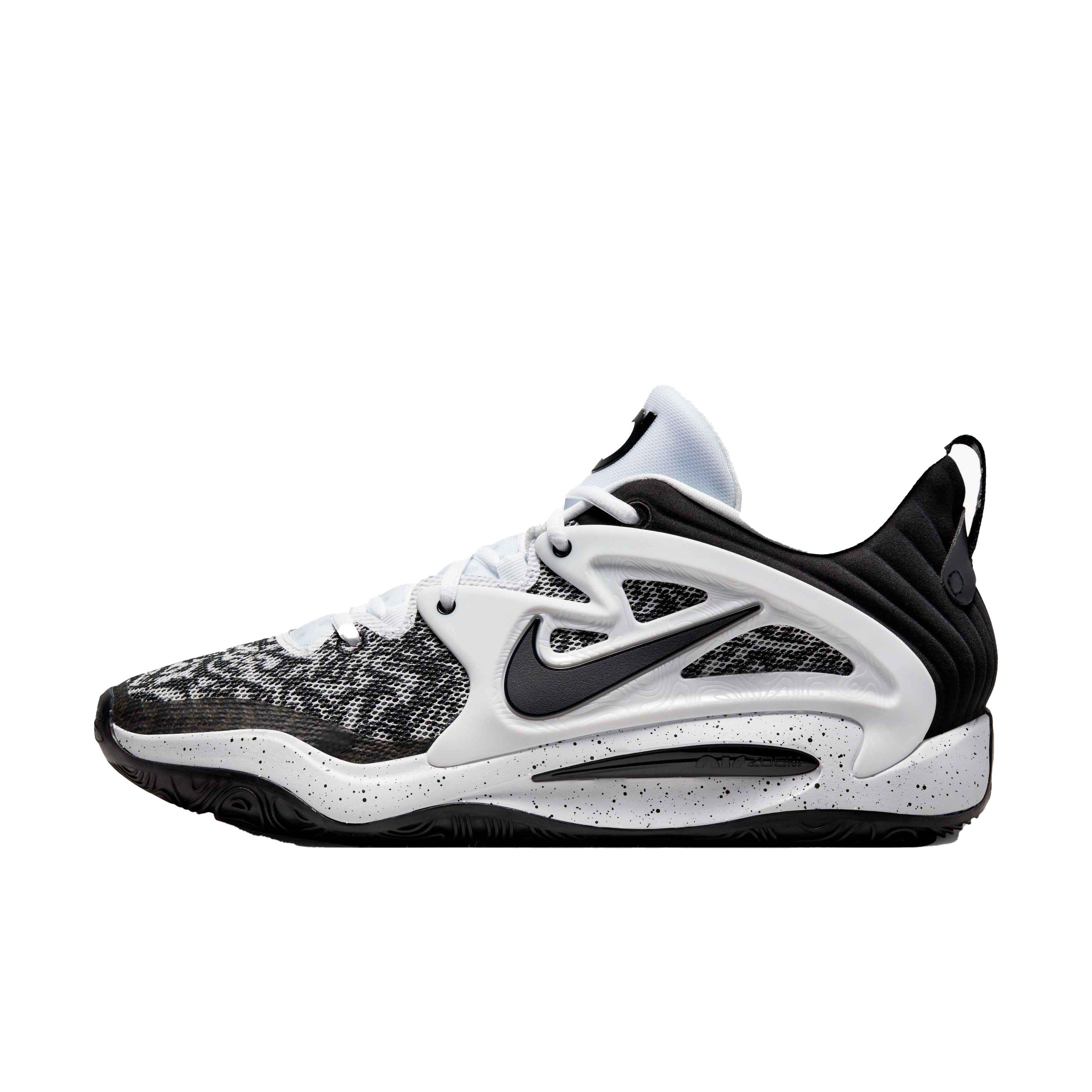 Kd black and store white basketball shoes